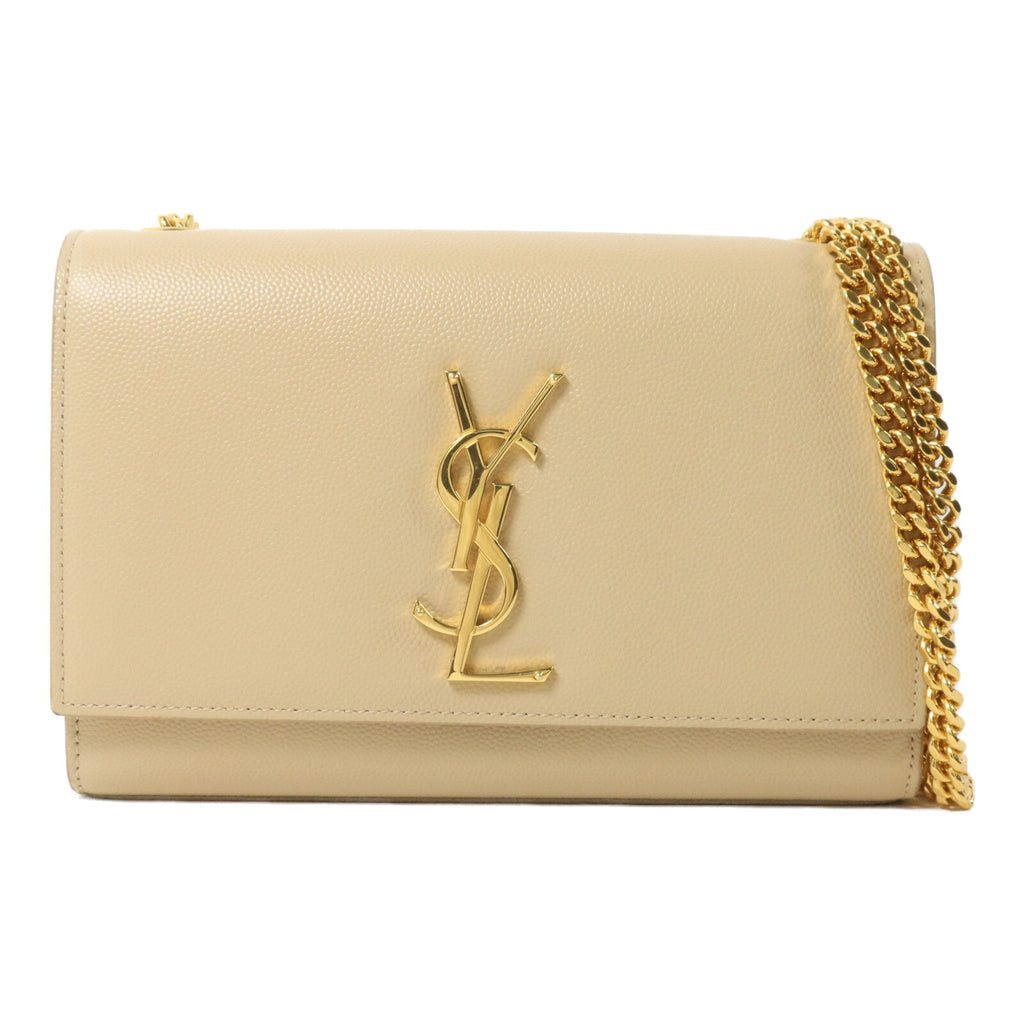 SAINT LAURENT Saint Laurent Ysl Ghw Kate Small Chain Shoulder Bag 469390 Calfskin Beige image 1