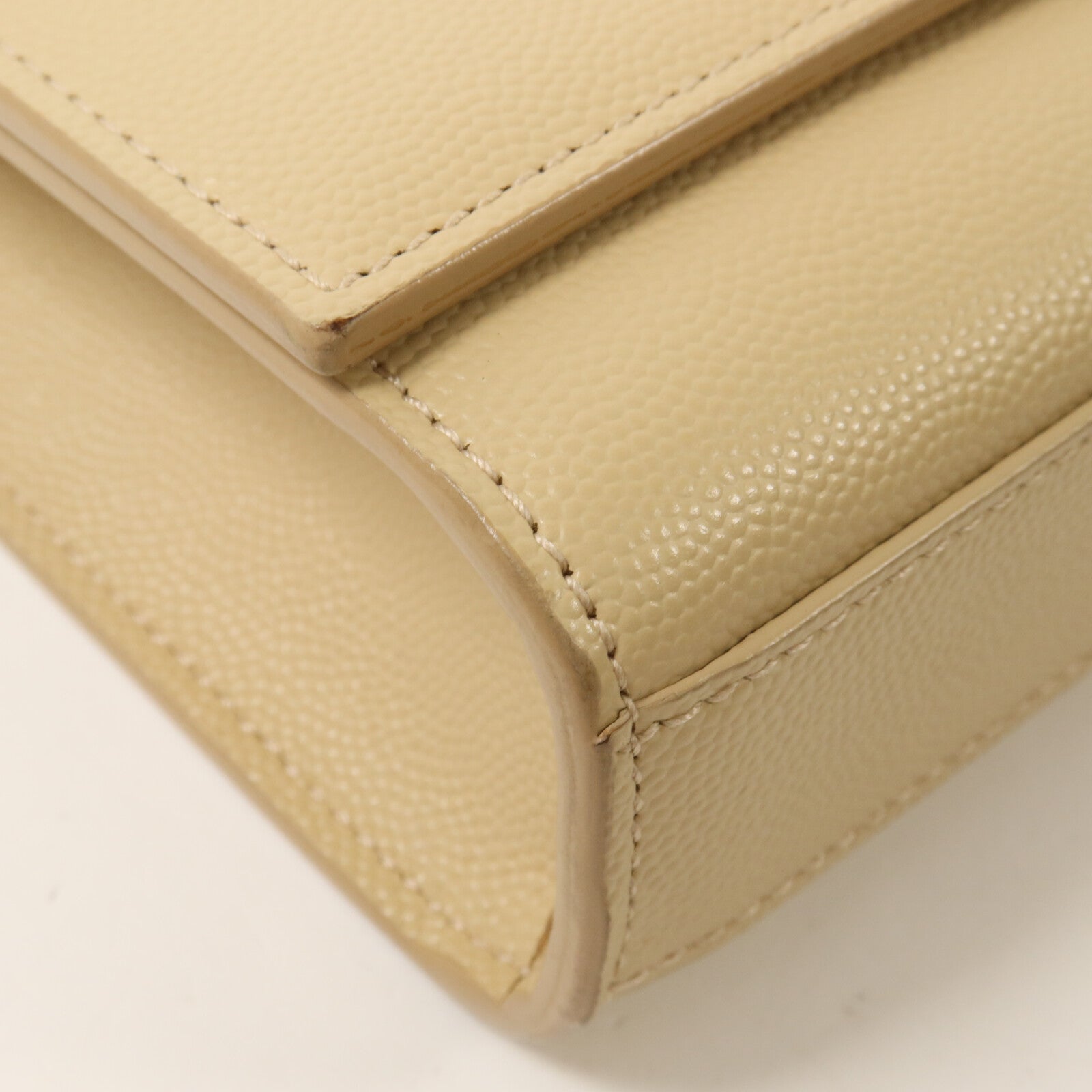 SAINT LAURENT Saint Laurent Ysl Ghw Kate Small Chain Shoulder Bag 469390 Calfskin Beige image 12