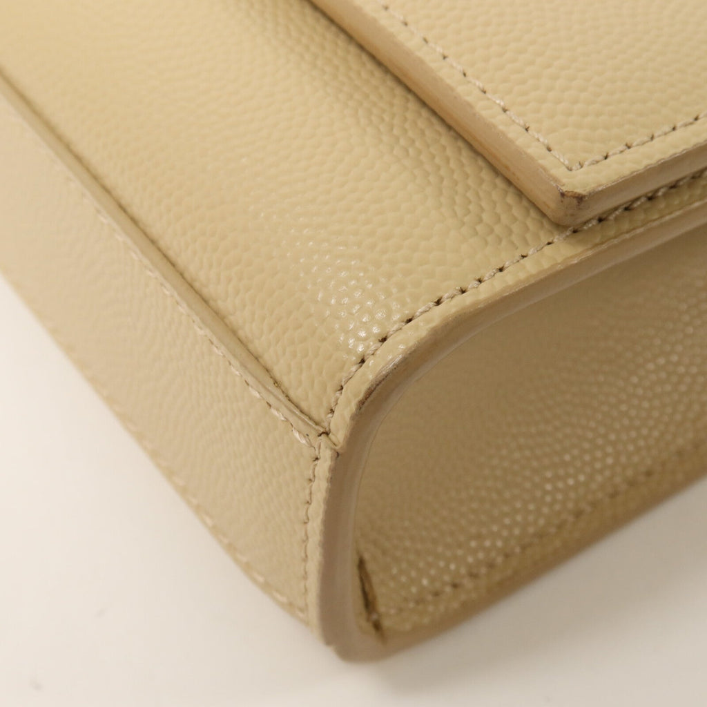 SAINT LAURENT Saint Laurent Ysl Ghw Kate Small Chain Shoulder Bag 469390 Calfskin Beige image 13