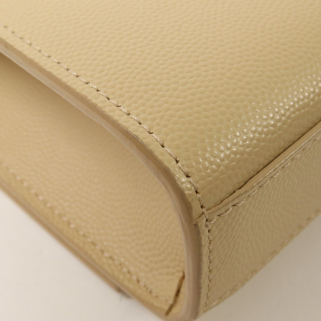 SAINT LAURENT Saint Laurent Ysl Ghw Kate Small Chain Shoulder Bag 469390 Calfskin Beige image 14