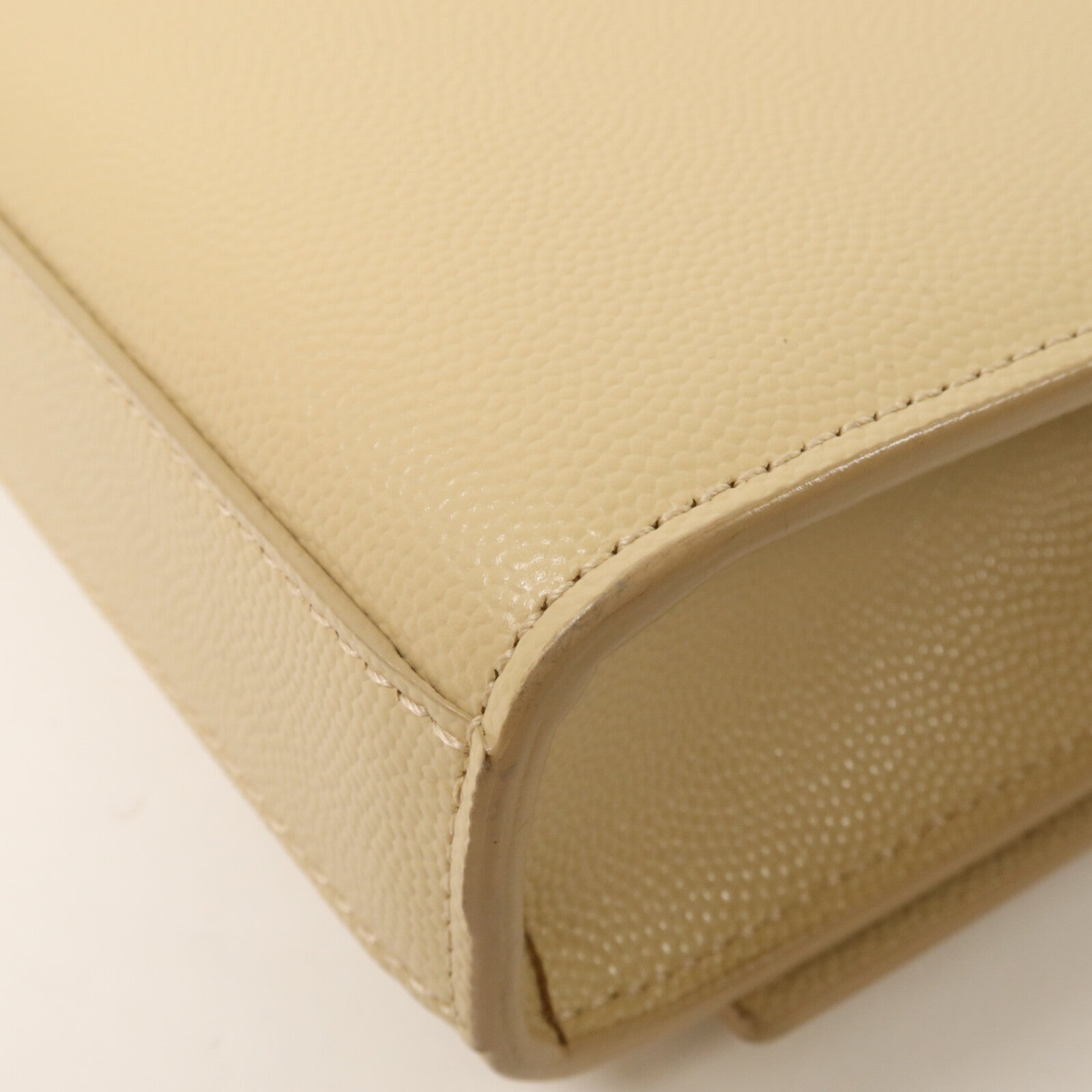SAINT LAURENT Saint Laurent Ysl Ghw Kate Small Chain Shoulder Bag 469390 Calfskin Beige image 15