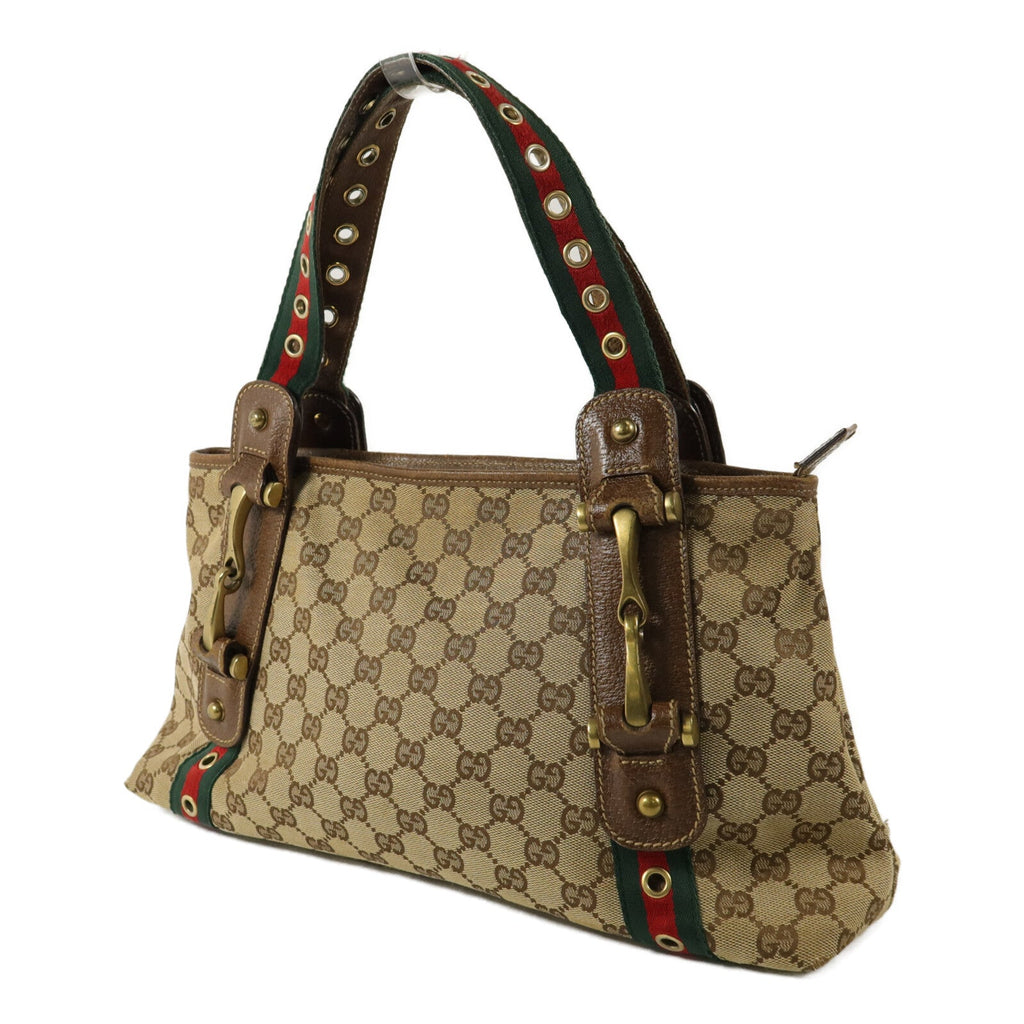 GUCCI GUCCI GG GHW SHOULDER BAG 144188 CANVAS BROW image 3