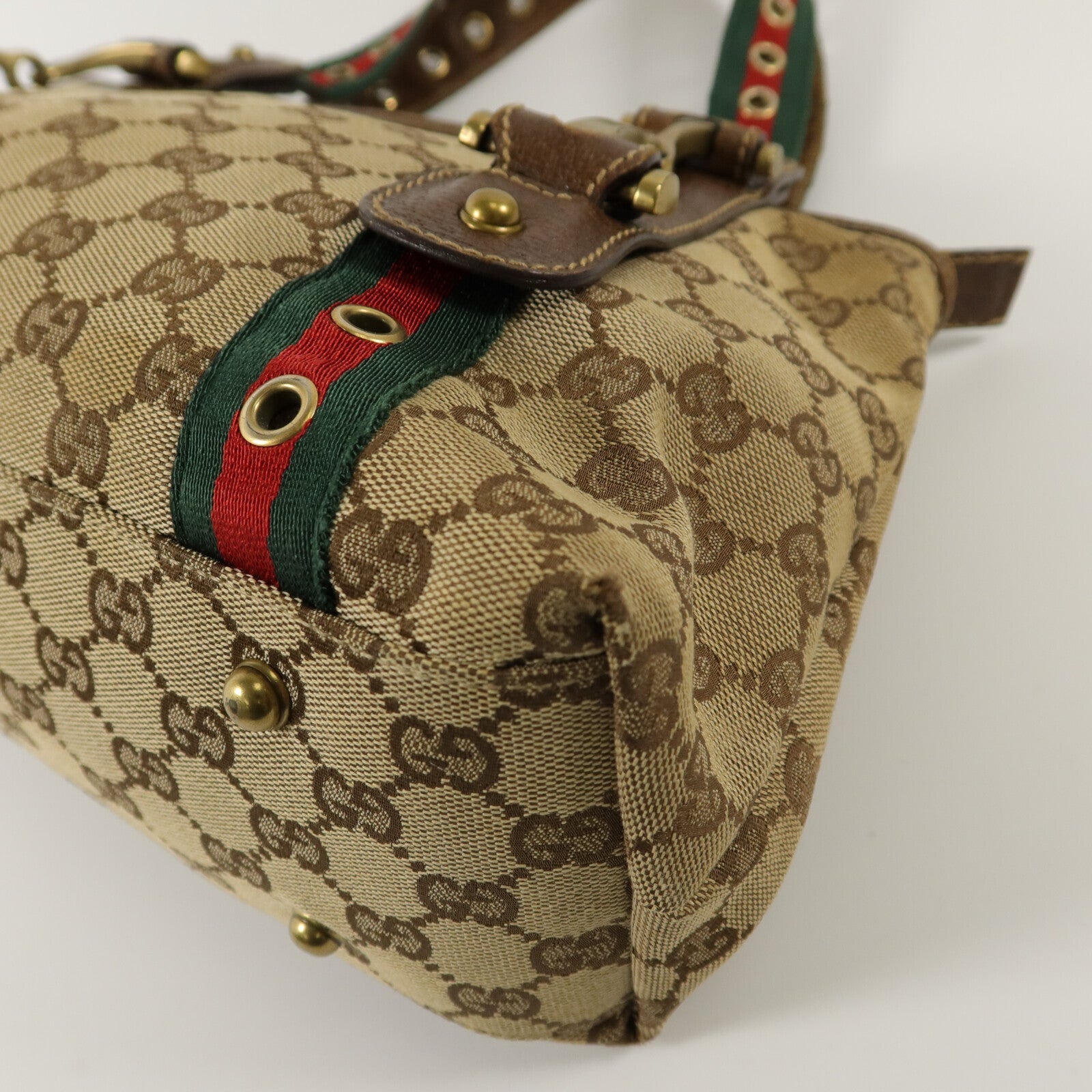 GUCCI GUCCI GG GHW SHOULDER BAG 144188 CANVAS BROW image 12