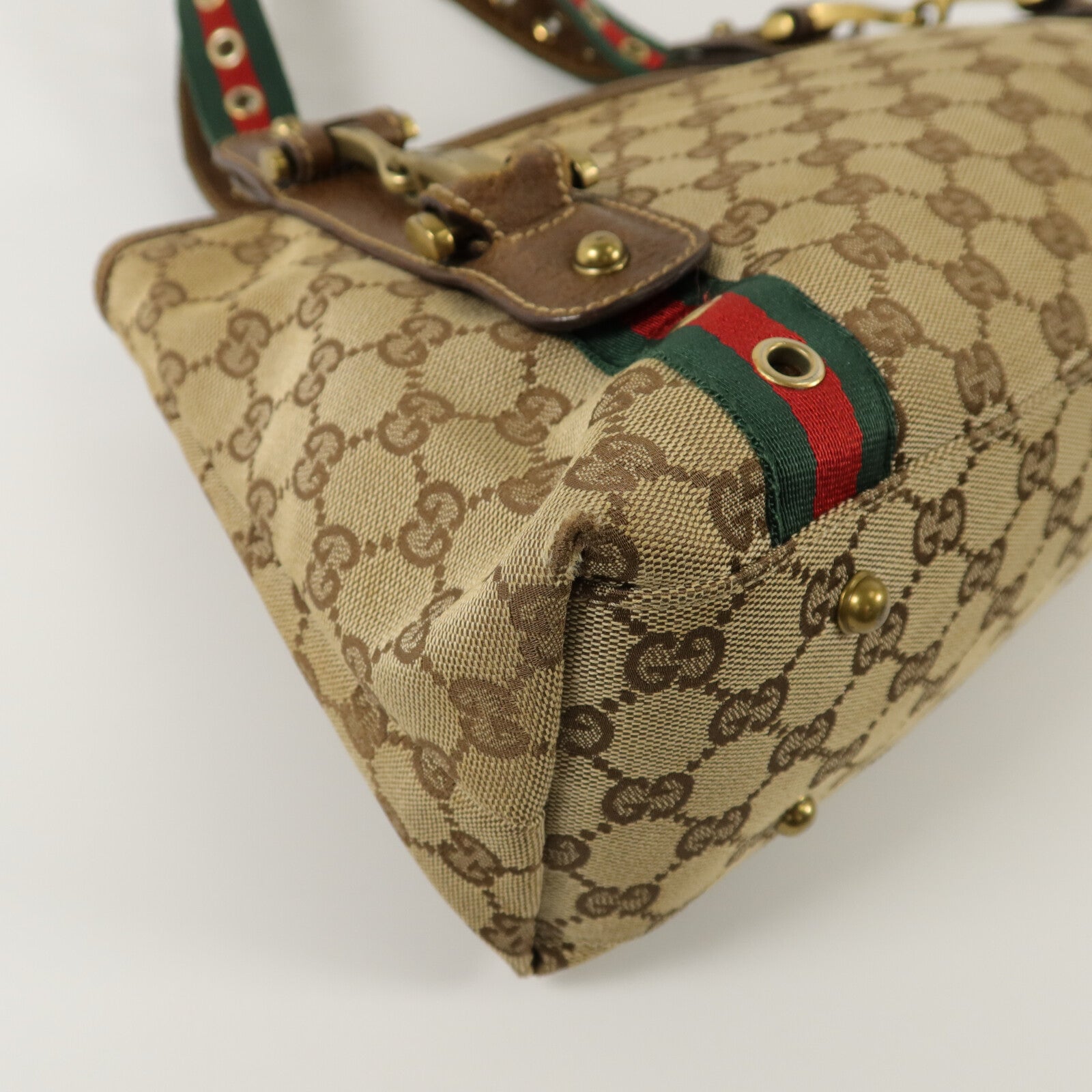 GUCCI GUCCI GG GHW SHOULDER BAG 144188 CANVAS BROW image 13