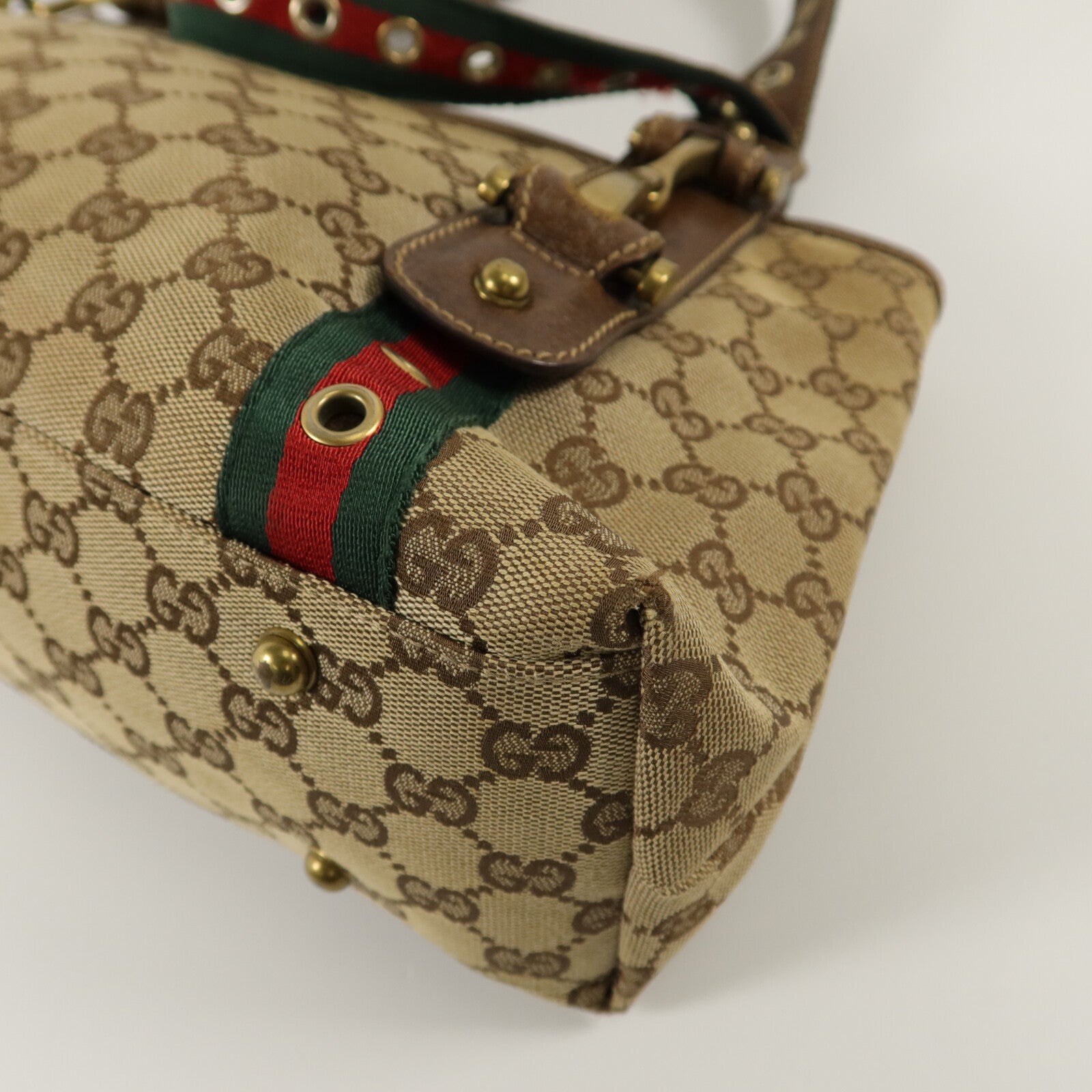 GUCCI GUCCI GG GHW SHOULDER BAG 144188 CANVAS BROW image 14
