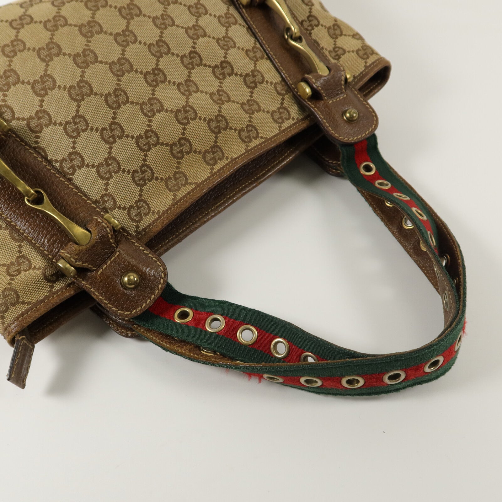 GUCCI GUCCI GG GHW SHOULDER BAG 144188 CANVAS BROW image 11