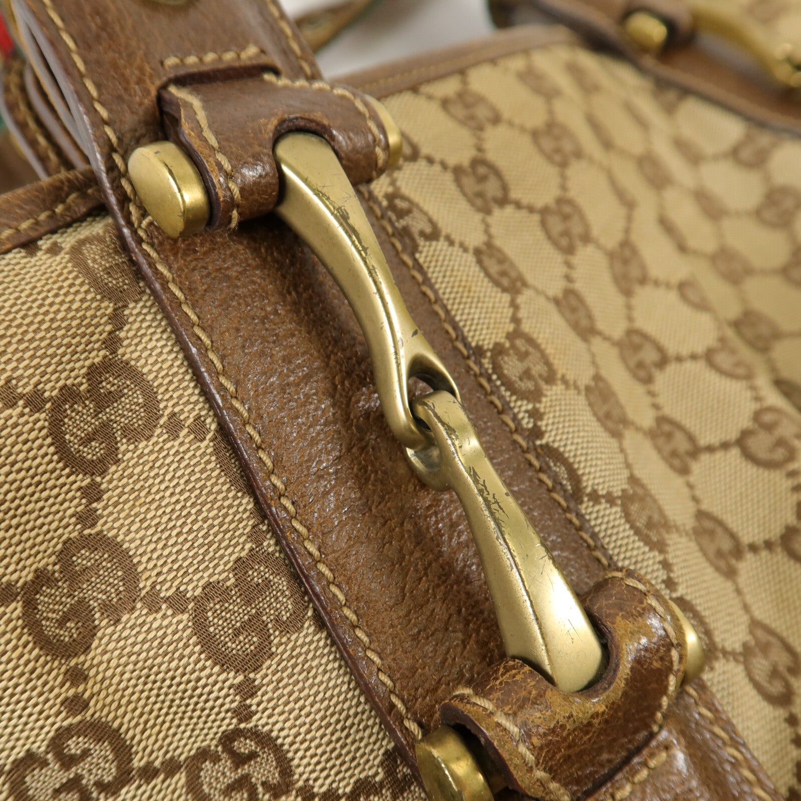 GUCCI GUCCI GG GHW SHOULDER BAG 144188 CANVAS BROW image 6