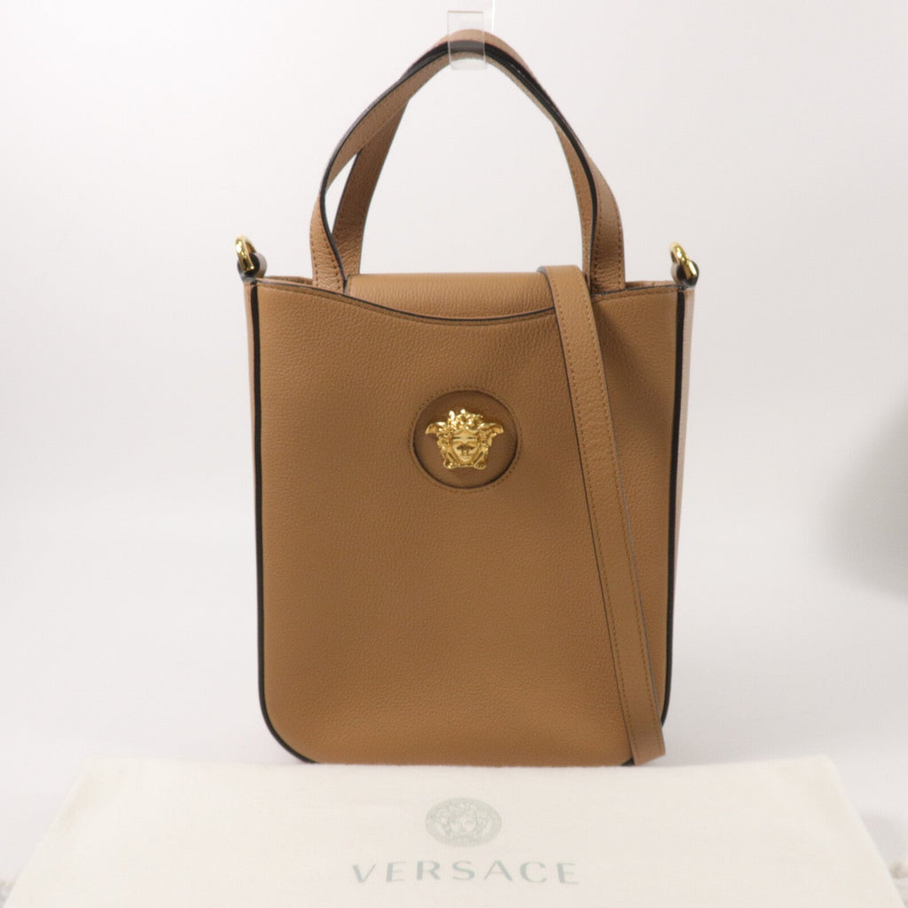 VERSACE Versace Ghw Medusa Hobo 2 Way Shoulder Bag 1011777 Calfskin Leather Brown image 10