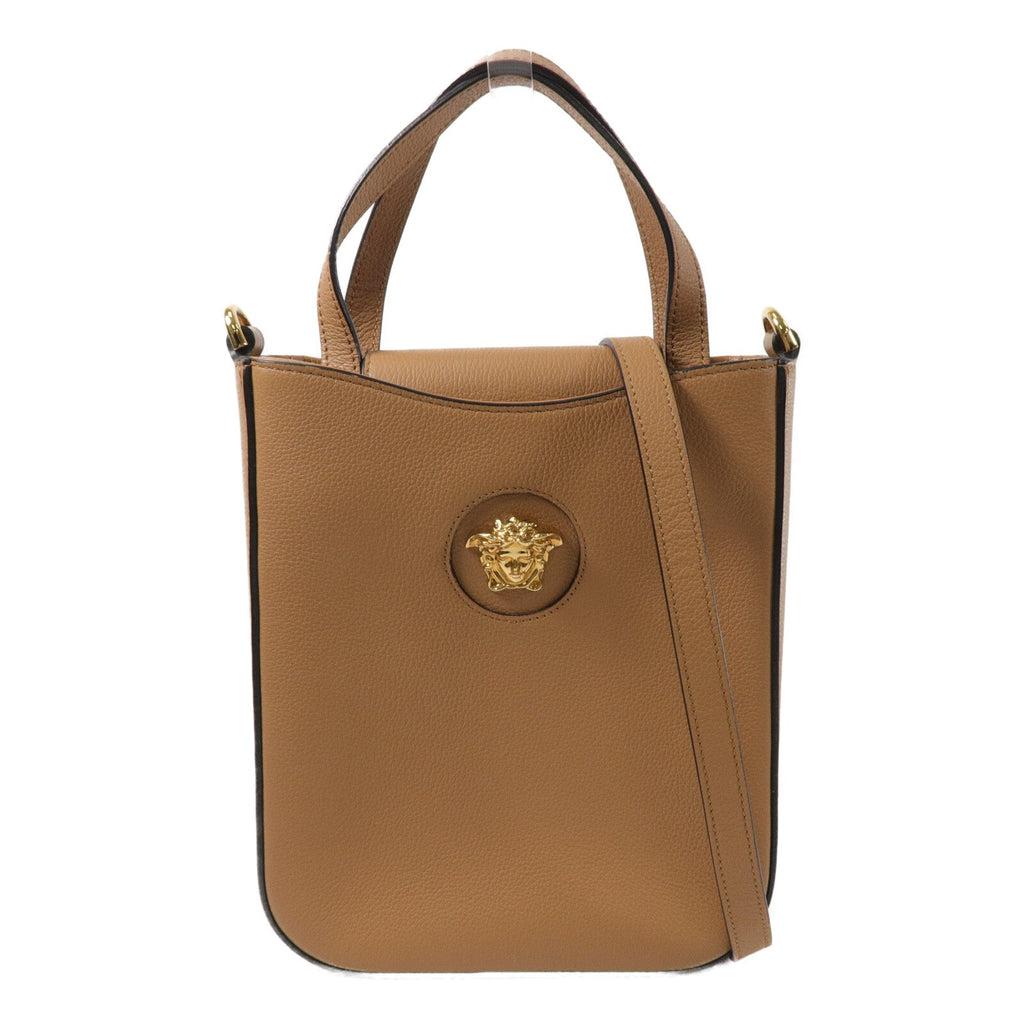 VERSACE Versace Ghw Medusa Hobo 2 Way Shoulder Bag 1011777 Calfskin Leather Brown image 1