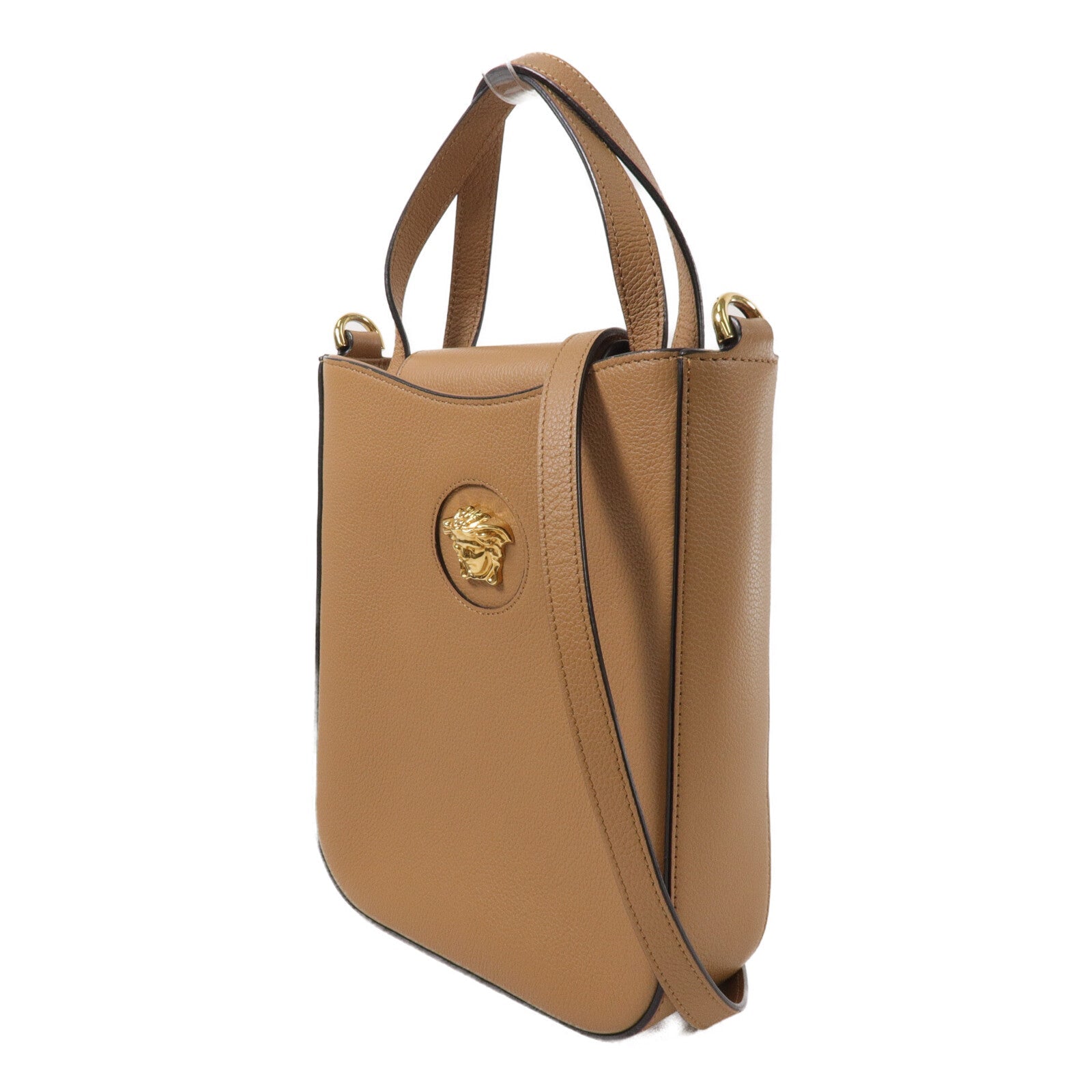 VERSACE Versace Ghw Medusa Hobo 2 Way Shoulder Bag 1011777 Calfskin Leather Brown image 3