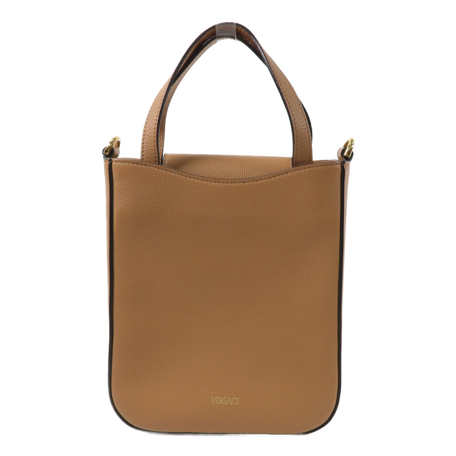 VERSACE Versace Ghw Medusa Hobo 2 Way Shoulder Bag 1011777 Calfskin Leather Brown image 2