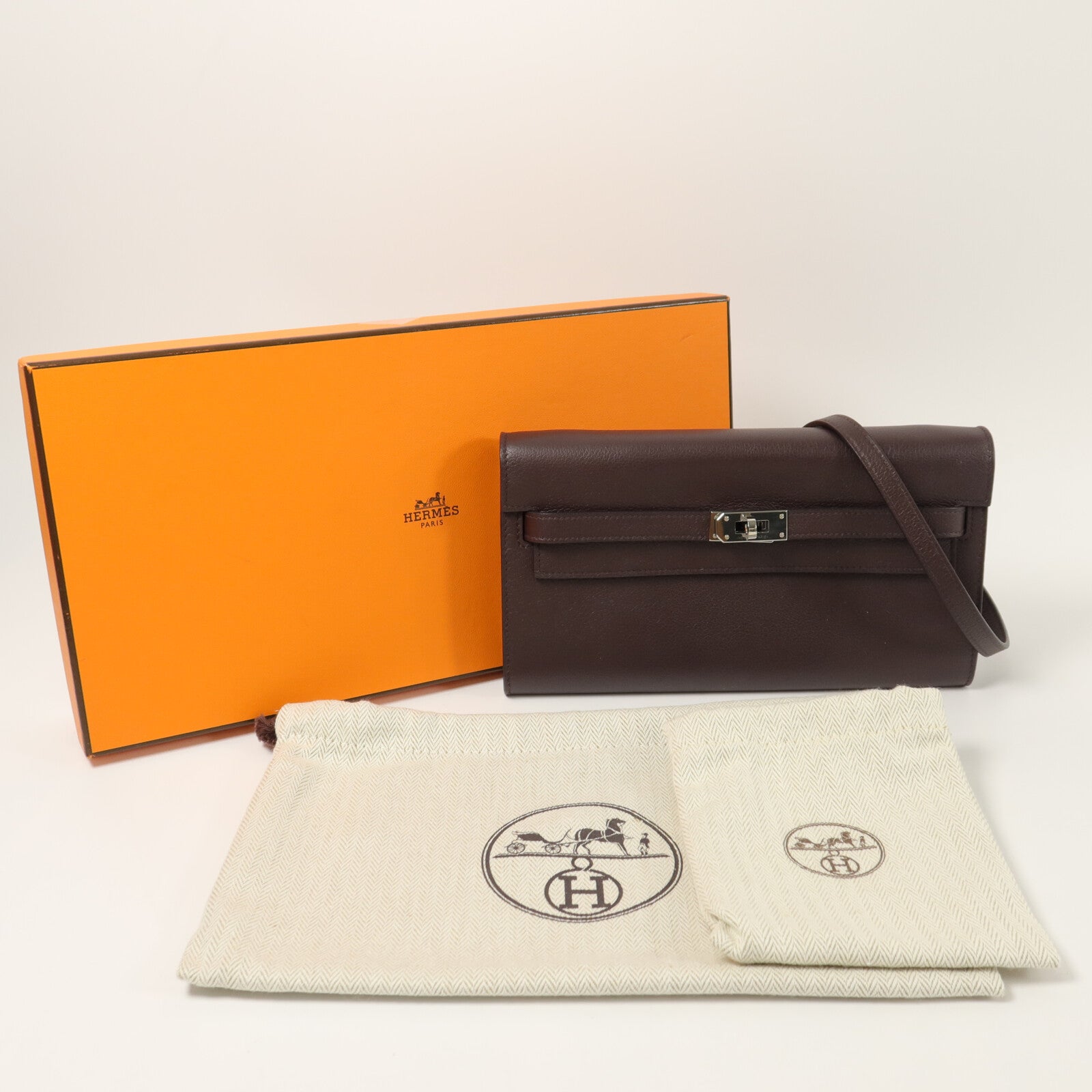 HERMES Hermes Phw Kelly To Go Shoulder Bag Evercolor Leather Rouge Sellier image 17