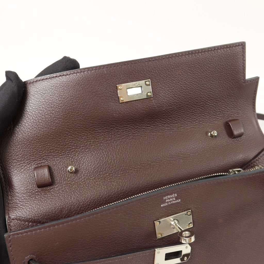 HERMES Hermes Phw Kelly To Go Shoulder Bag Evercolor Leather Rouge Sellier image 8