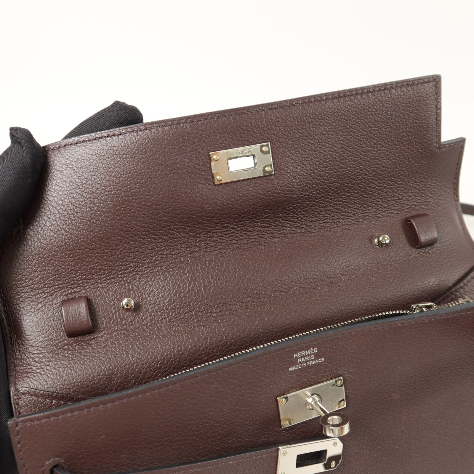 HERMES Hermes Phw Kelly To Go Shoulder Bag Evercolor Leather Rouge Sellier image 8