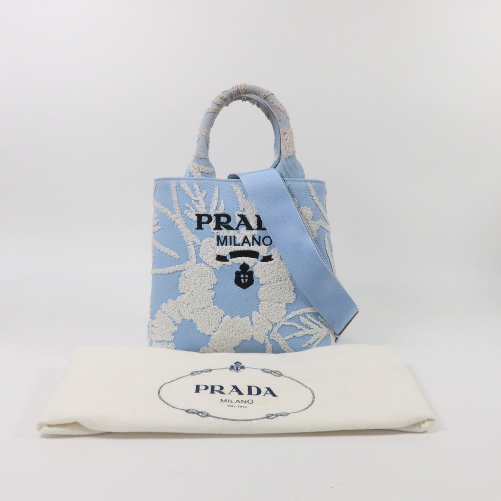 PRADA Prada Shw Drill2 Way 2wayshoulder Bag Iab343 Canvas Blue/White image 11