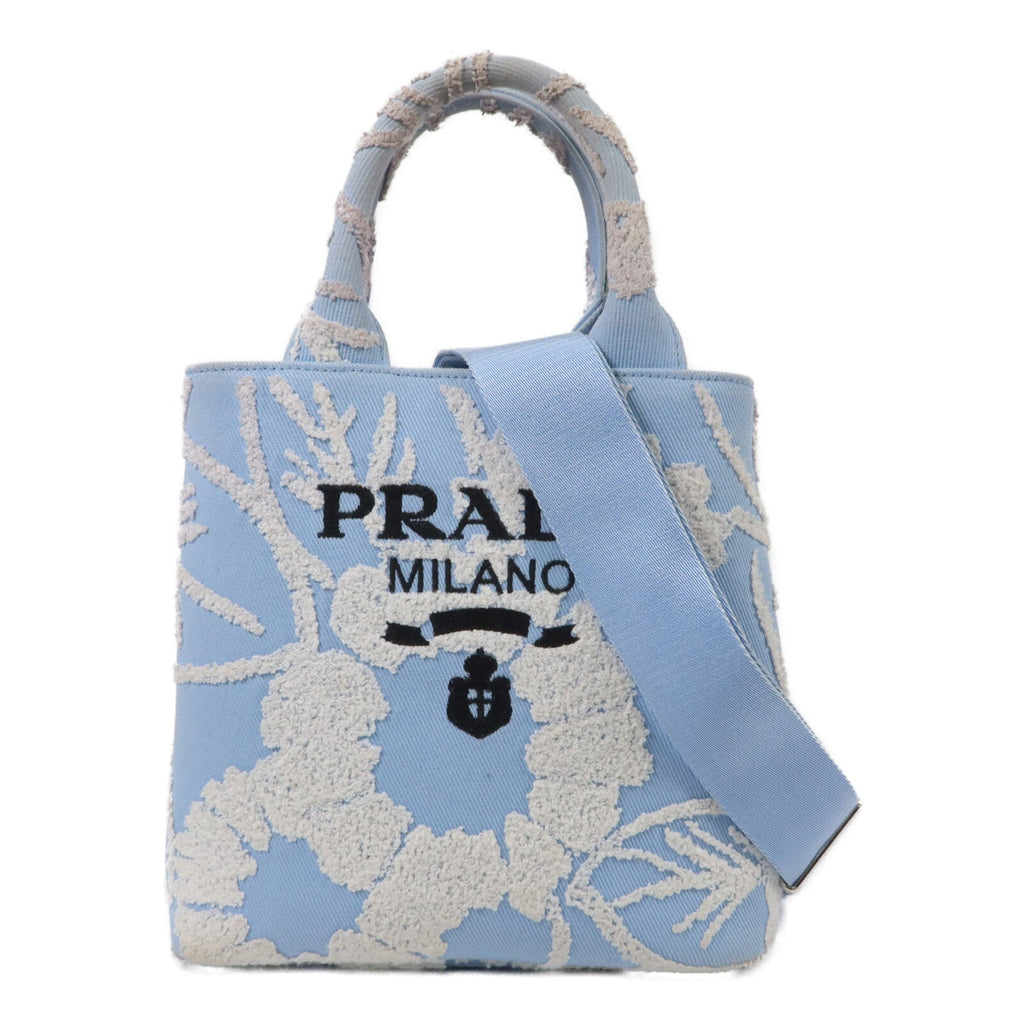 PRADA Prada Shw Drill2 Way 2wayshoulder Bag Iab343 Canvas Blue/White image 1