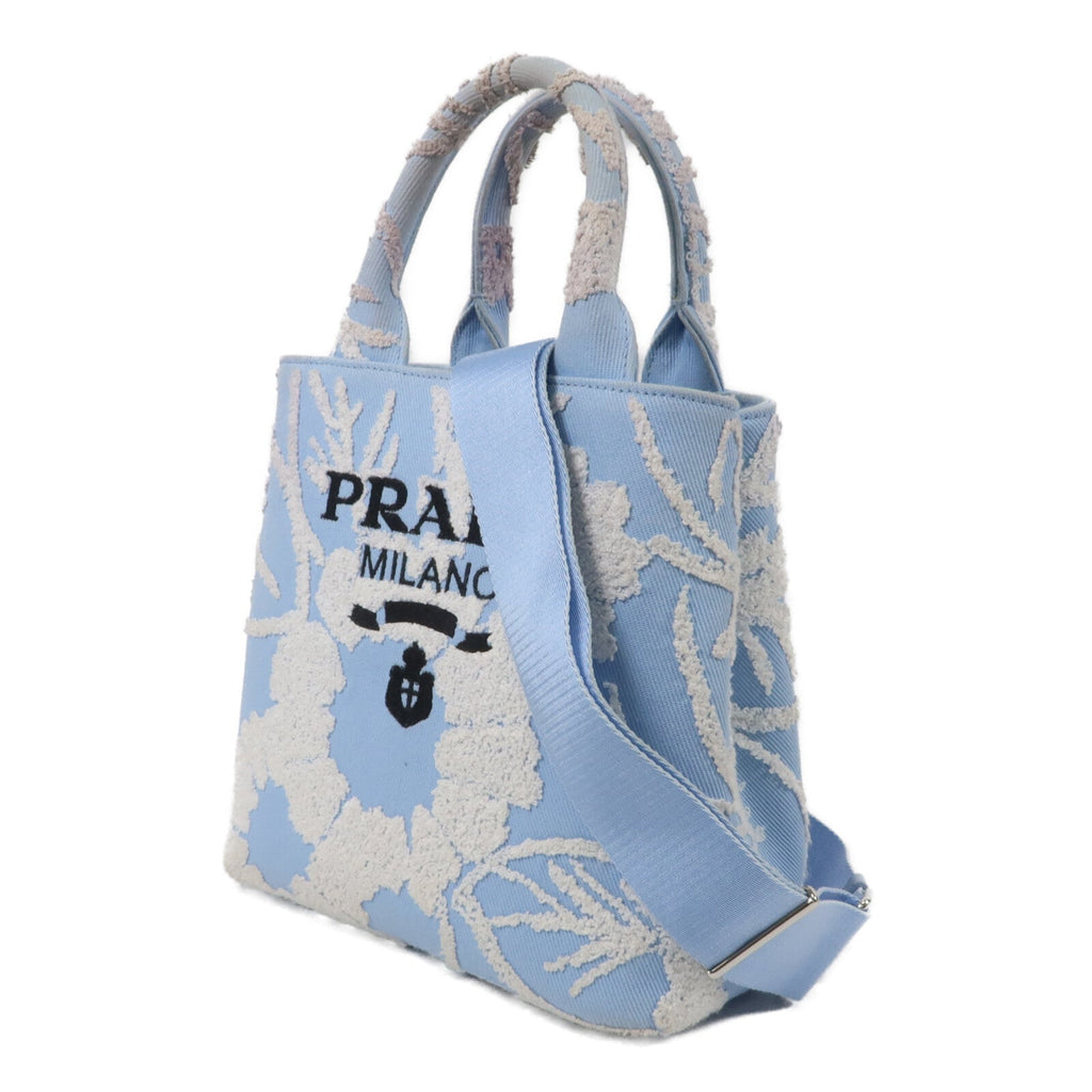 PRADA Prada Shw Drill2 Way 2wayshoulder Bag Iab343 Canvas Blue/White image 3