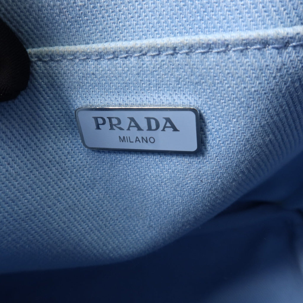 PRADA Prada Shw Drill2 Way 2wayshoulder Bag Iab343 Canvas Blue/White image 6