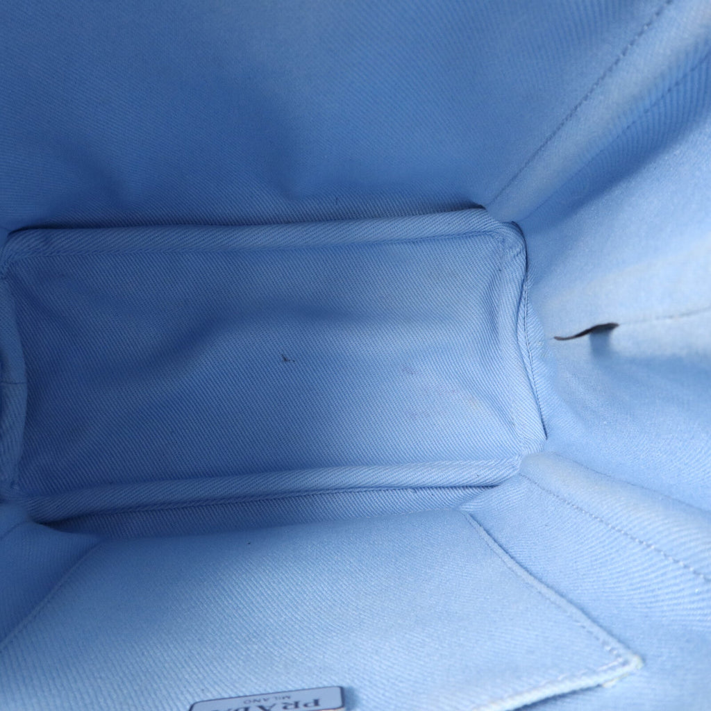 PRADA Prada Shw Drill2 Way 2wayshoulder Bag Iab343 Canvas Blue/White image 16