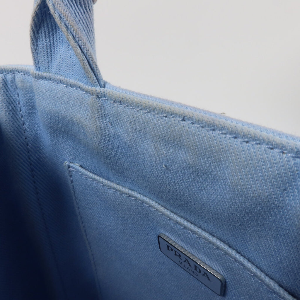 PRADA Prada Shw Drill2 Way 2wayshoulder Bag Iab343 Canvas Blue/White image 17