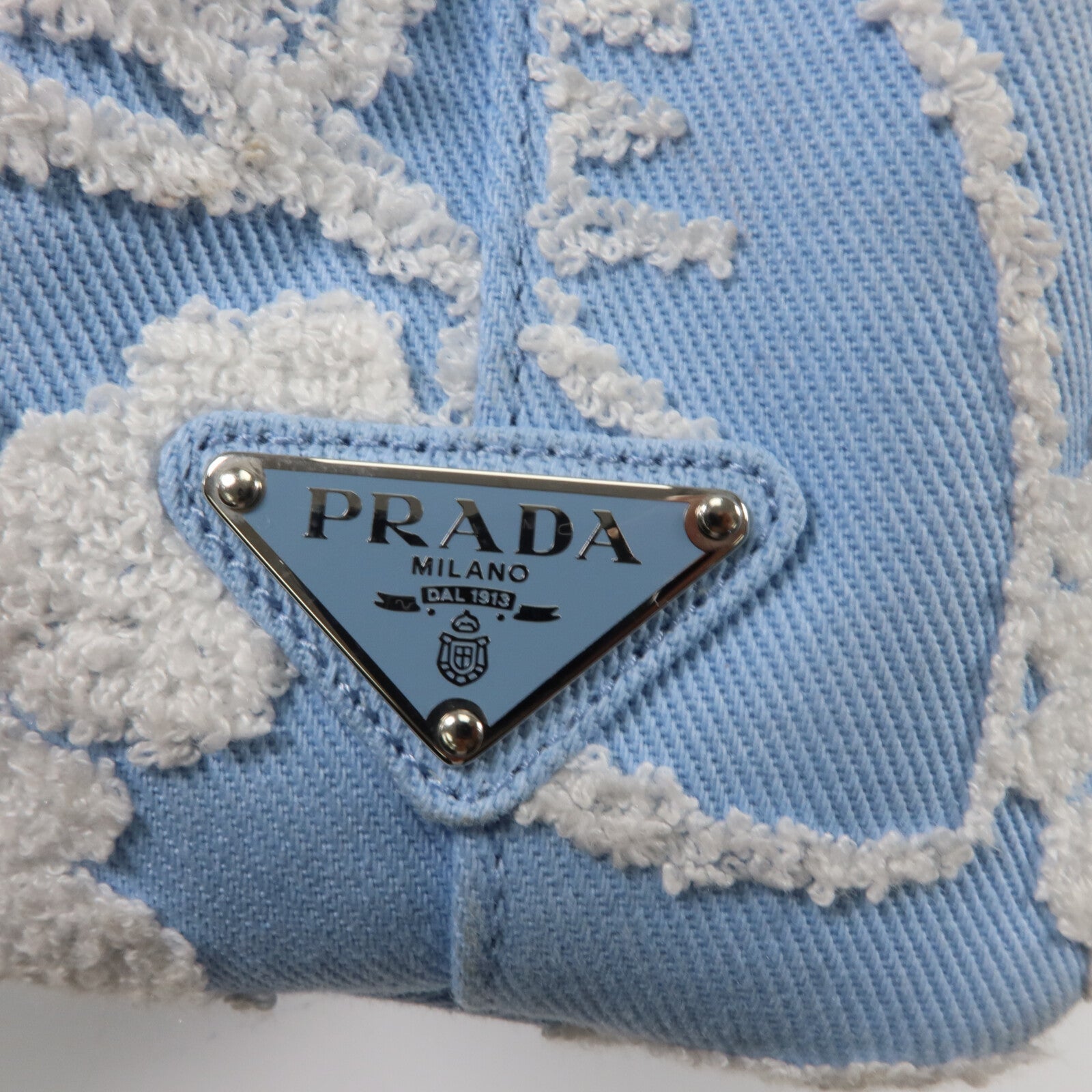 PRADA Prada Shw Drill2 Way 2wayshoulder Bag Iab343 Canvas Blue/White image 8