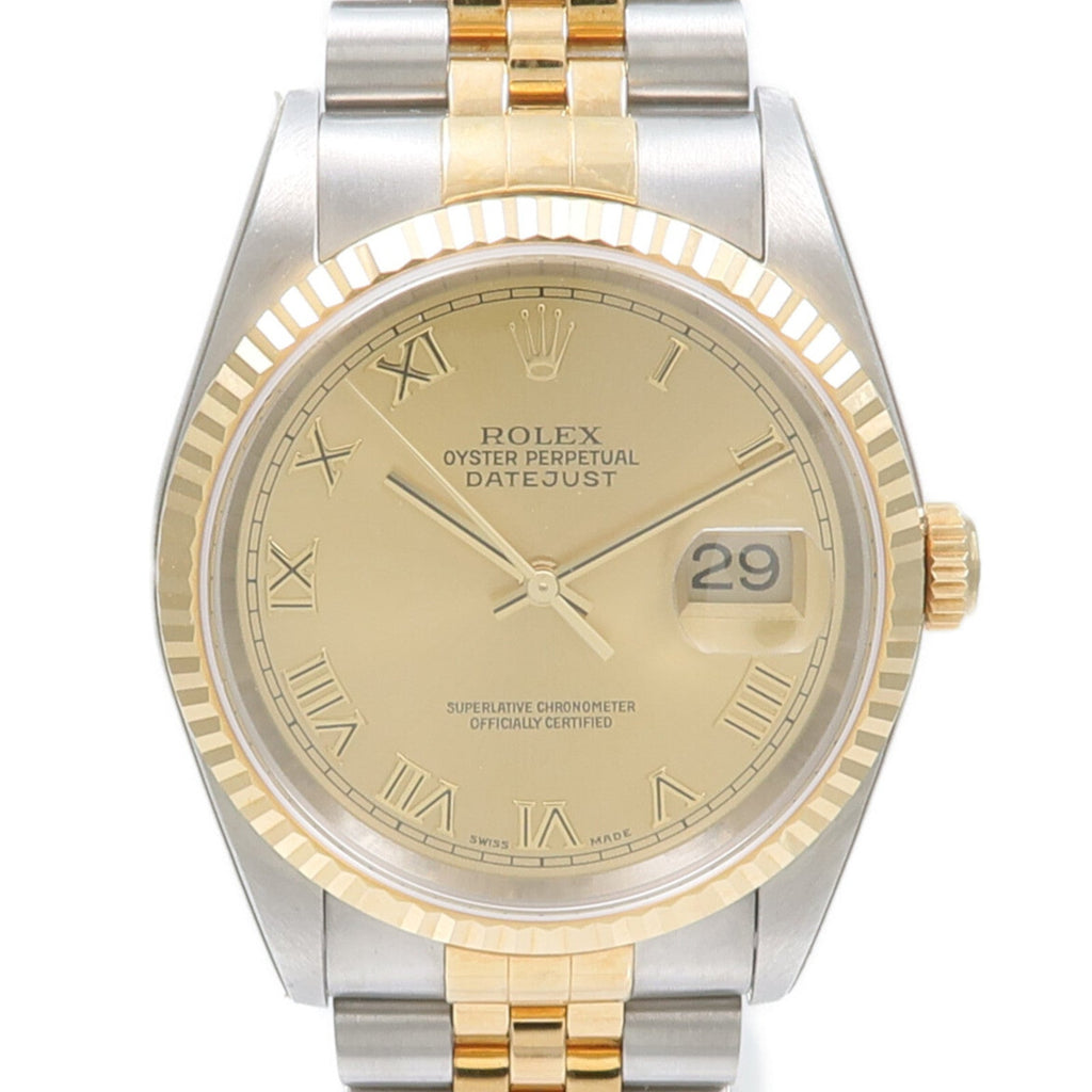 ROLEX Rolex Datejust 16233 Automatic Watch 18k Yellow Gold Stainless Steel image 1