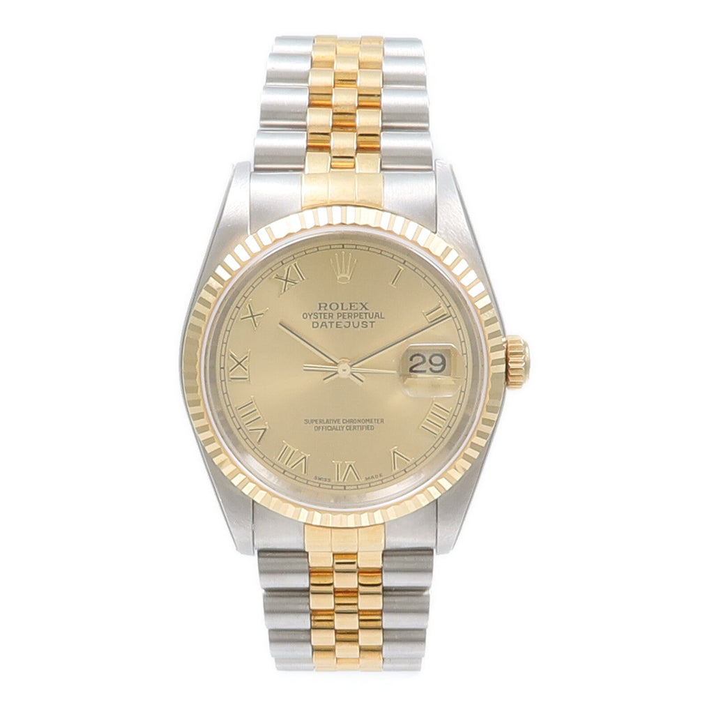 ROLEX Rolex Datejust 16233 Automatic Watch 18k Yellow Gold Stainless Steel image 2