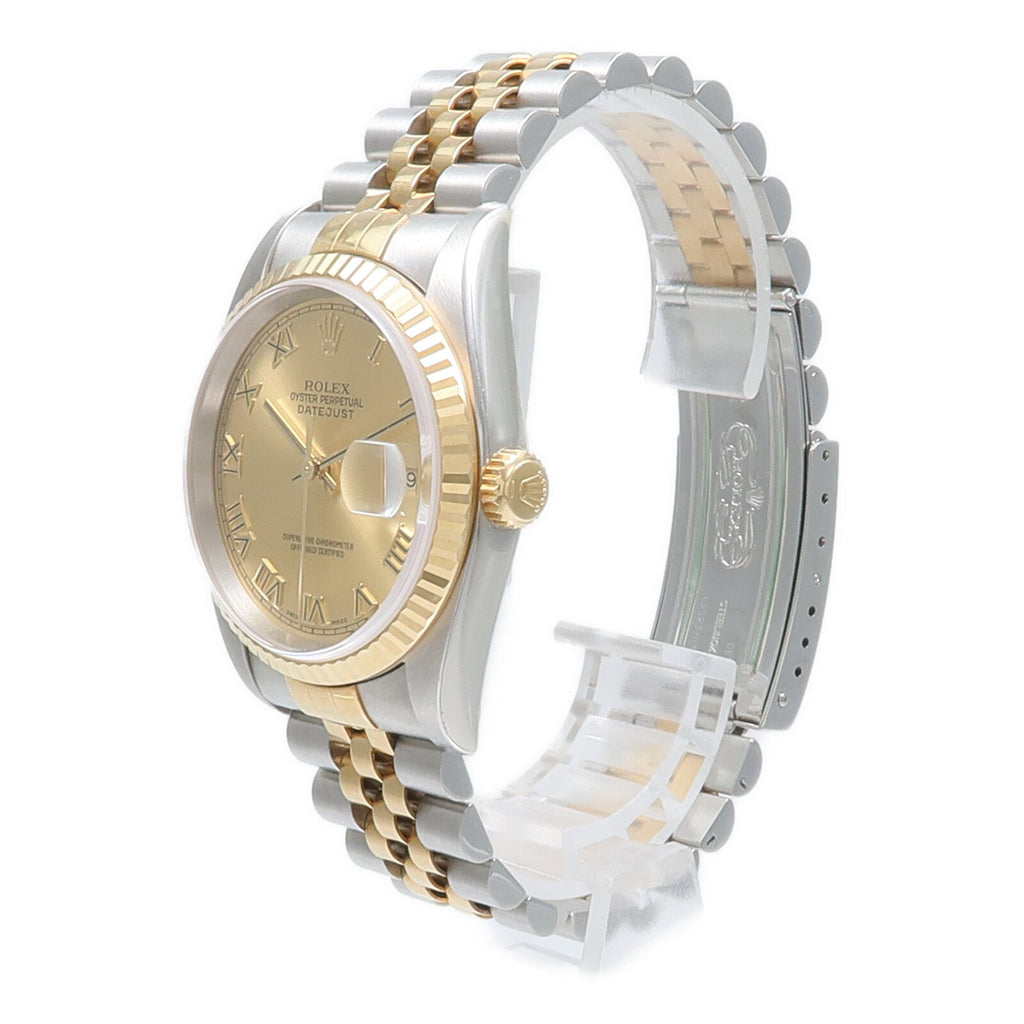 ROLEX Rolex Datejust 16233 Automatic Watch 18k Yellow Gold Stainless Steel image 3