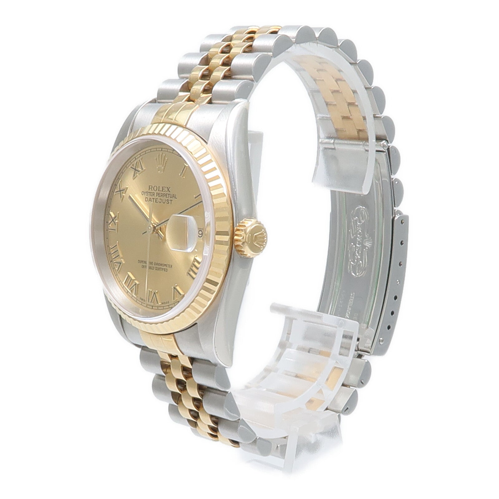 ROLEX Rolex Datejust 16233 Automatic Watch 18k Yellow Gold Stainless Steel image 3