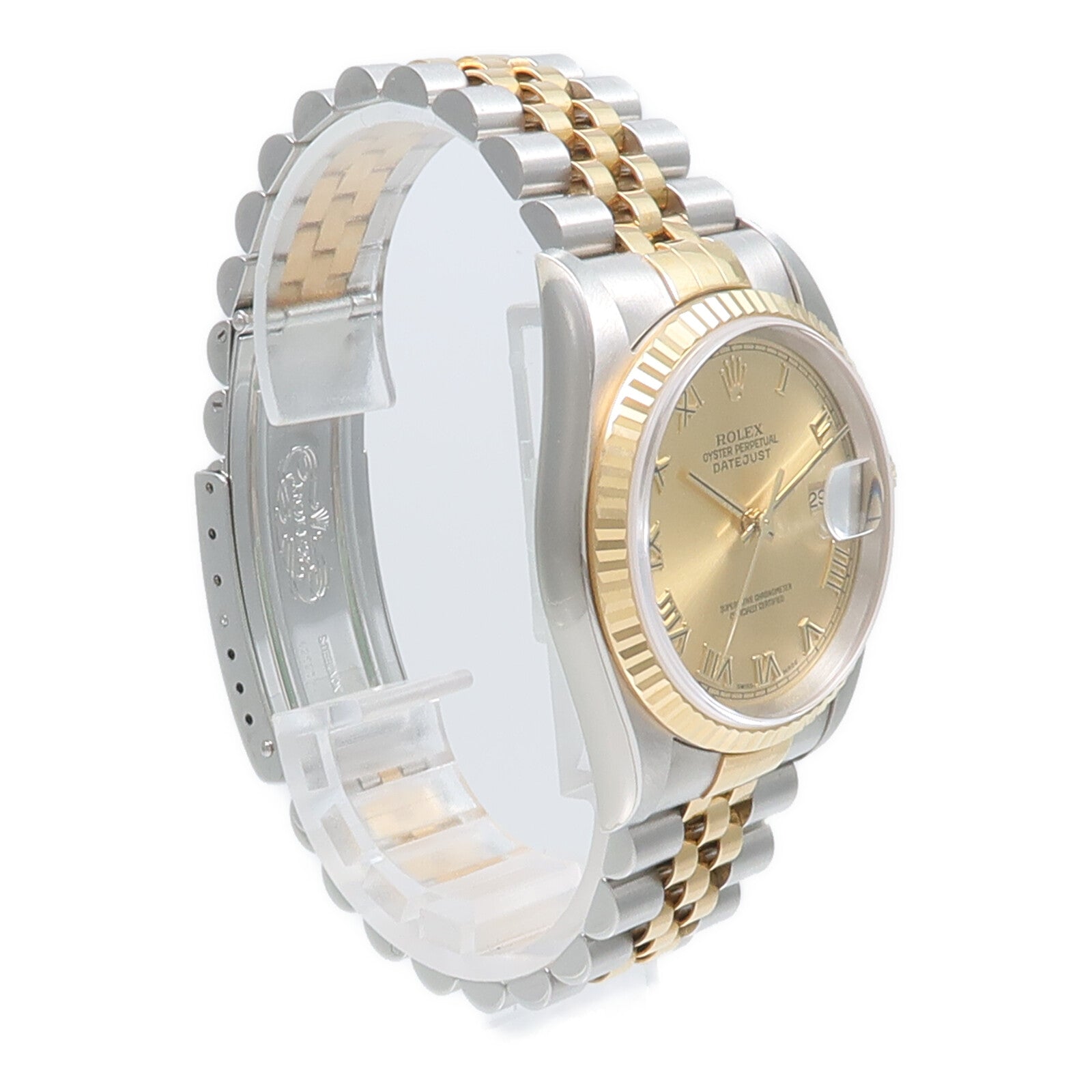 ROLEX Rolex Datejust 16233 Automatic Watch 18k Yellow Gold Stainless Steel image 4