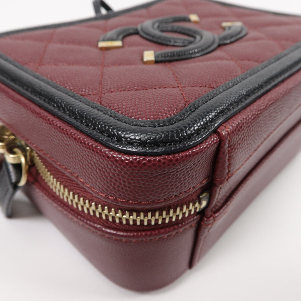 CHANEL Chanel Cc Ghw Vanity Case 2wayshoulder Bag Calfskin Leather Red image 12