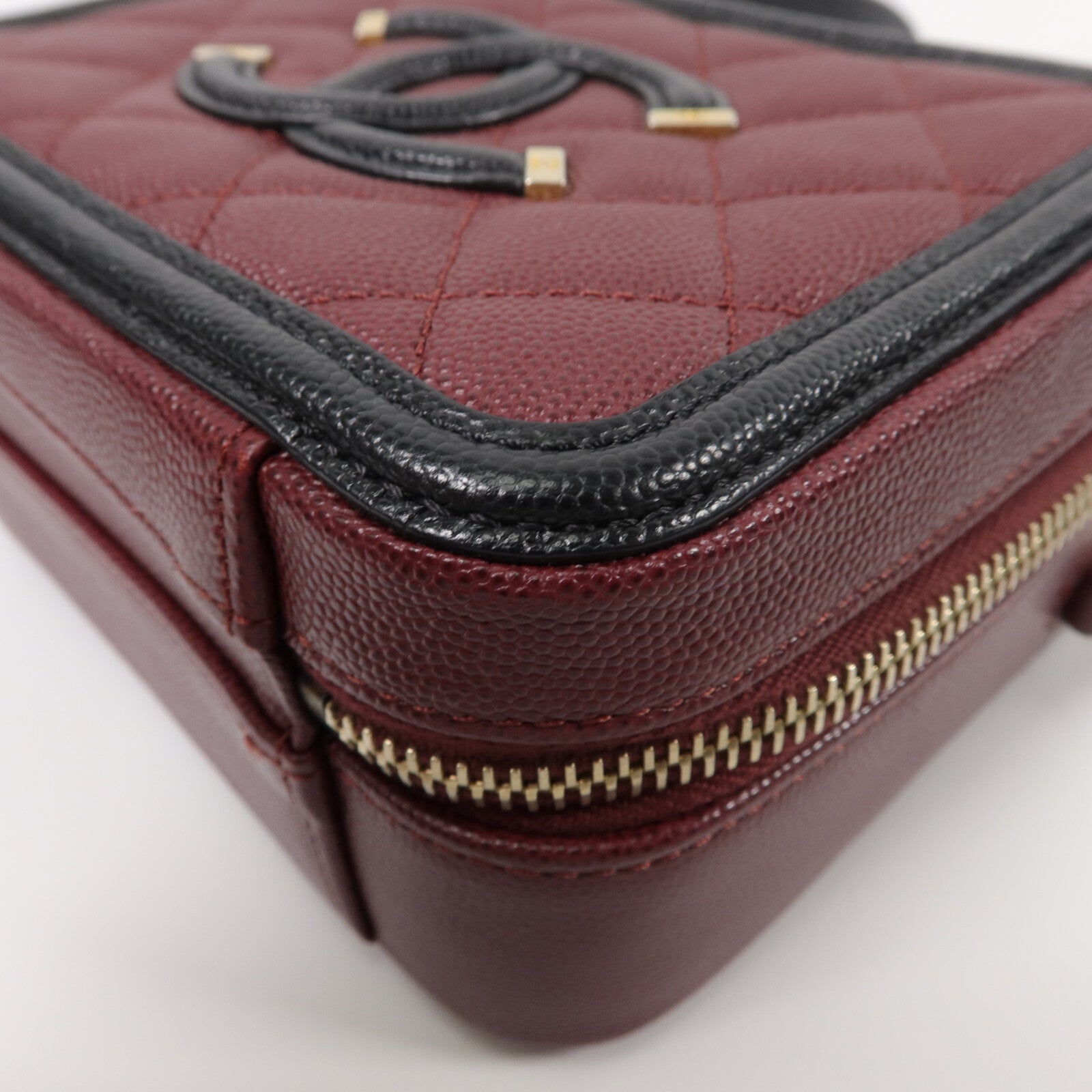 CHANEL Chanel Cc Ghw Vanity Case 2wayshoulder Bag Calfskin Leather Red image 13