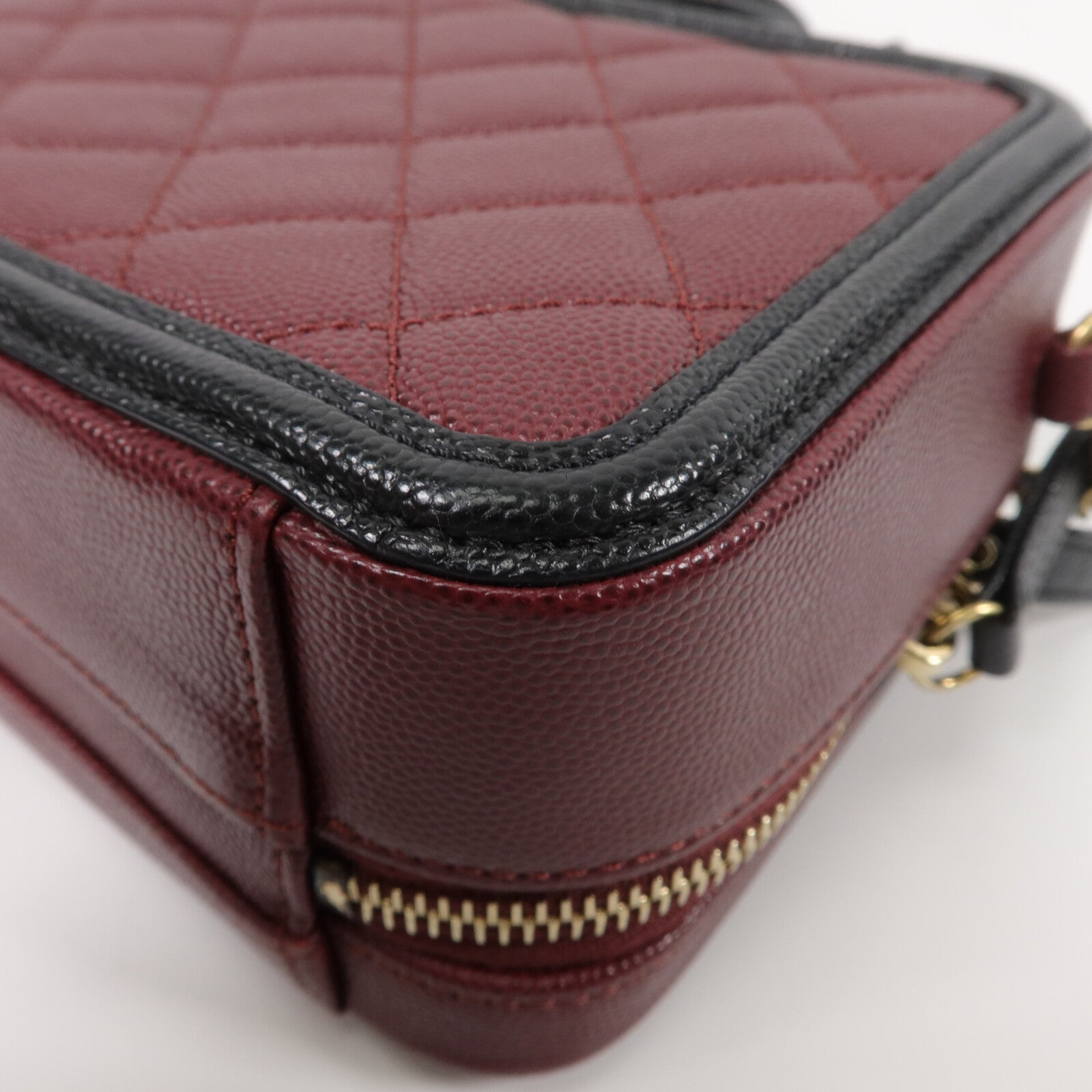 CHANEL Chanel Cc Ghw Vanity Case 2wayshoulder Bag Calfskin Leather Red image 15