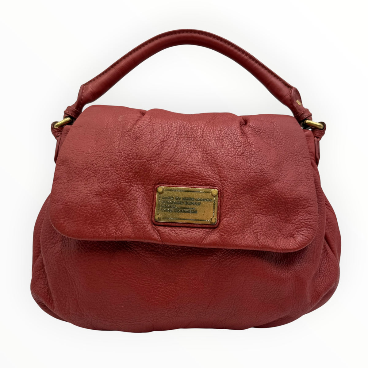 Marc by Marc Jacobs Standard Supply Red Leather Flap Shoulder Bag
