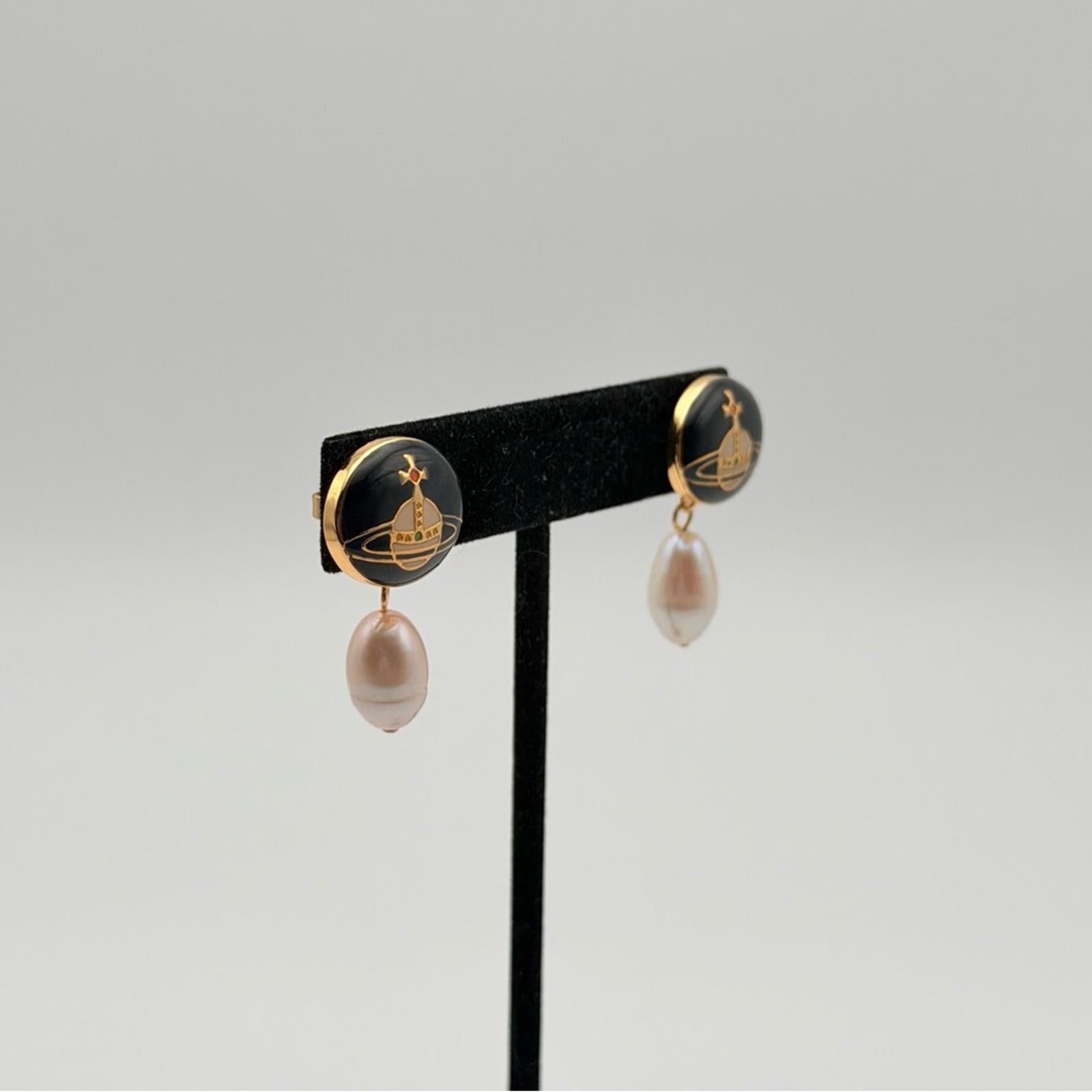 VIVIENNE WESTWOOD LOELIA TWO WAY PEARL DROP EARRINGS