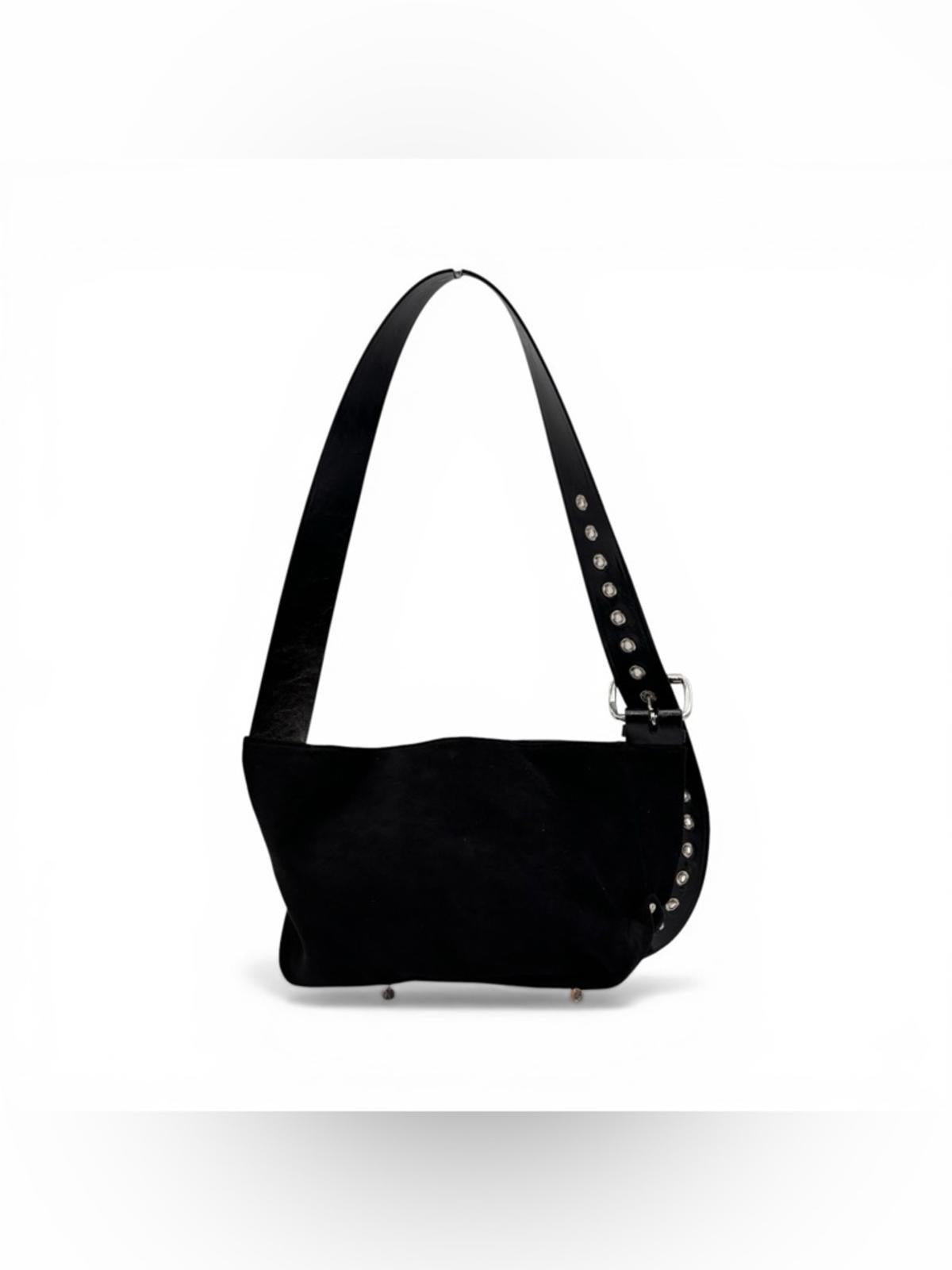 Vivienne Westwood Orb Shoulder Bag Black Surde Leather Strap