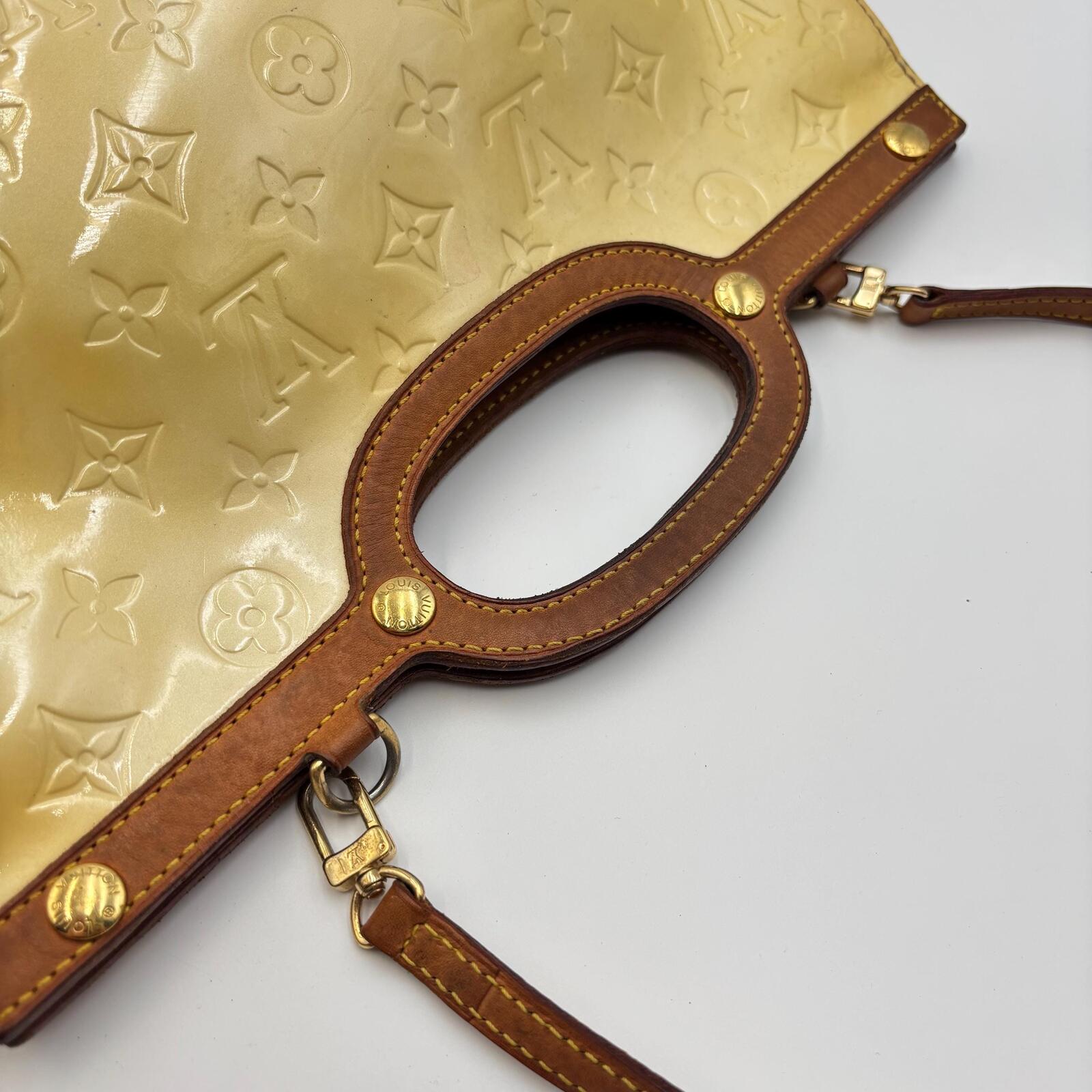 Louis Vuitton Monogram Vernis Roxbury Drive Bag – Yellow / Beige Patent Leather