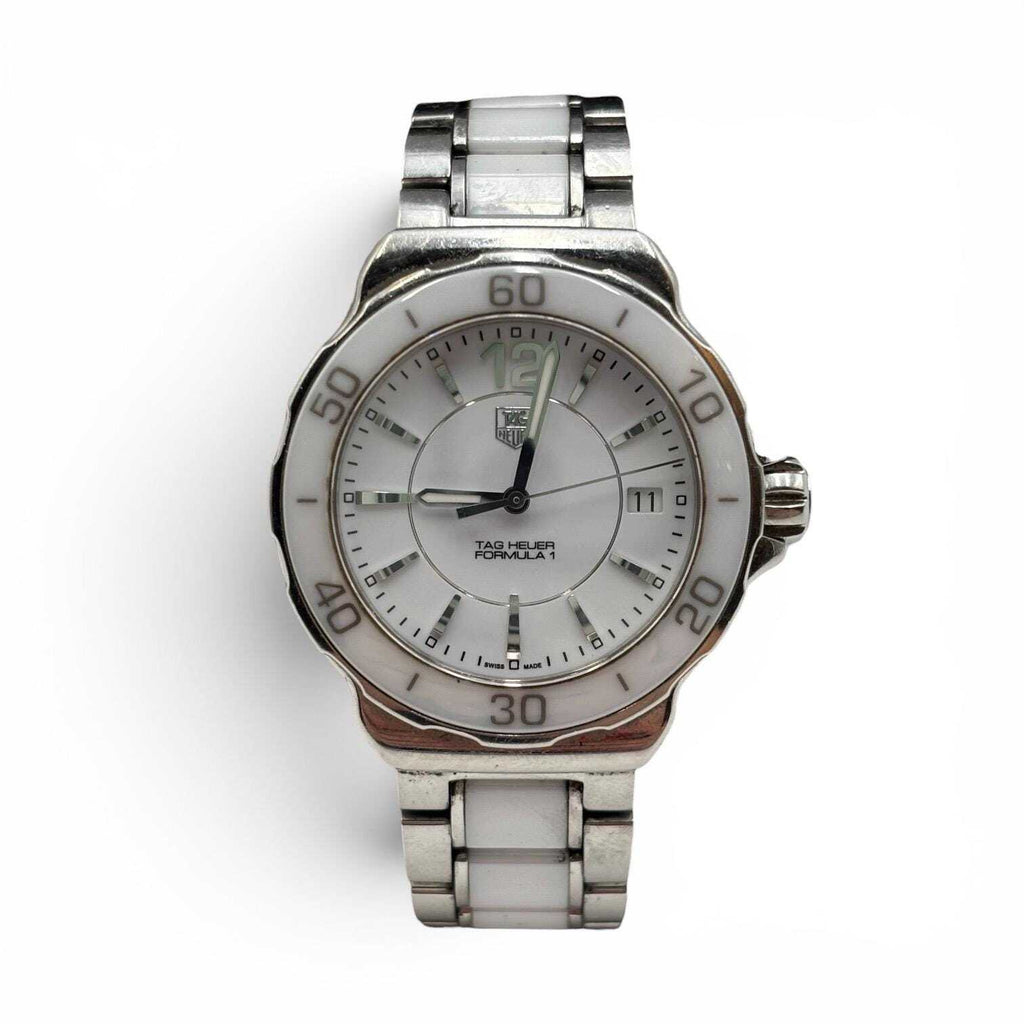 TAG Heuer Formula 1 Ladies White Ceramic Quartz Watch WAH1211 37mm