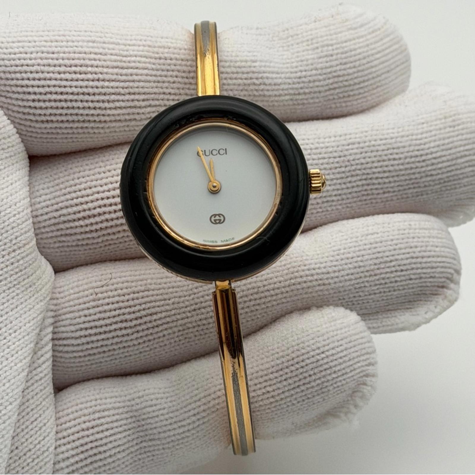 Vintage Gucci Change Bezel Watch – Gold Tone – Multicolor Bezels – Full Set