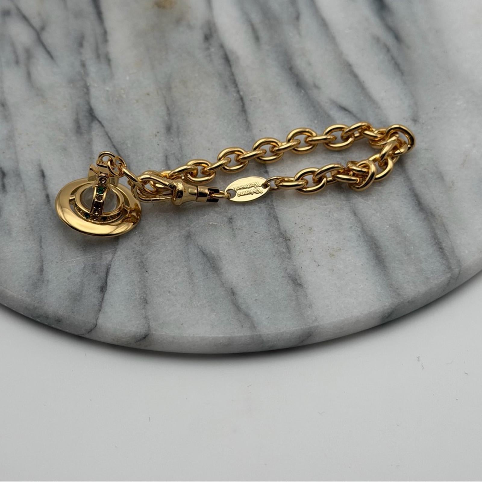 VIVIENNE WESTWOOD GOLD PETITE ORB BRACELET