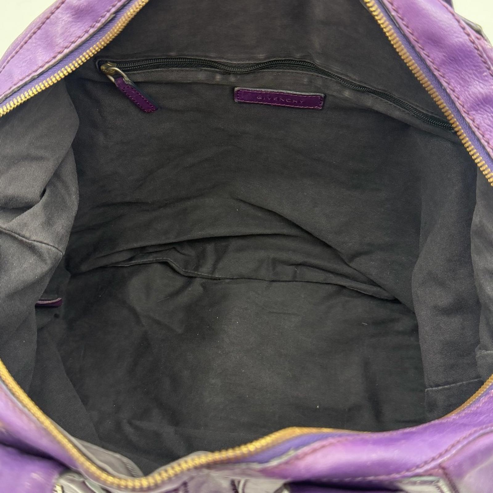 Givenchy Nightingale Leather Satchel Bag – Purple