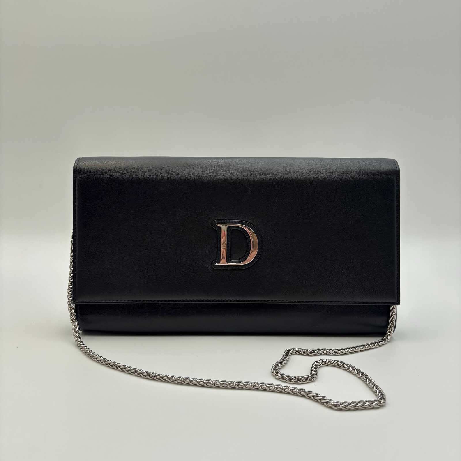Christian Dior Vintage D Logo Travel Wallet/ Clutch