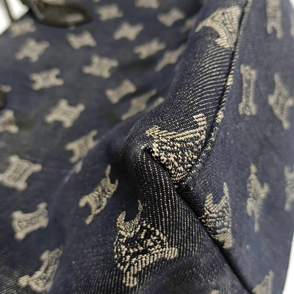 Céline Macadam Denim Tote Bag – Dark Navy