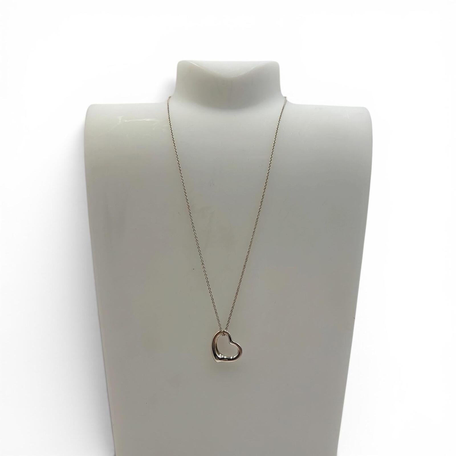 Tiffany & Co. Elsa Peretti Open Heart Pendant Necklace – Petriavintage