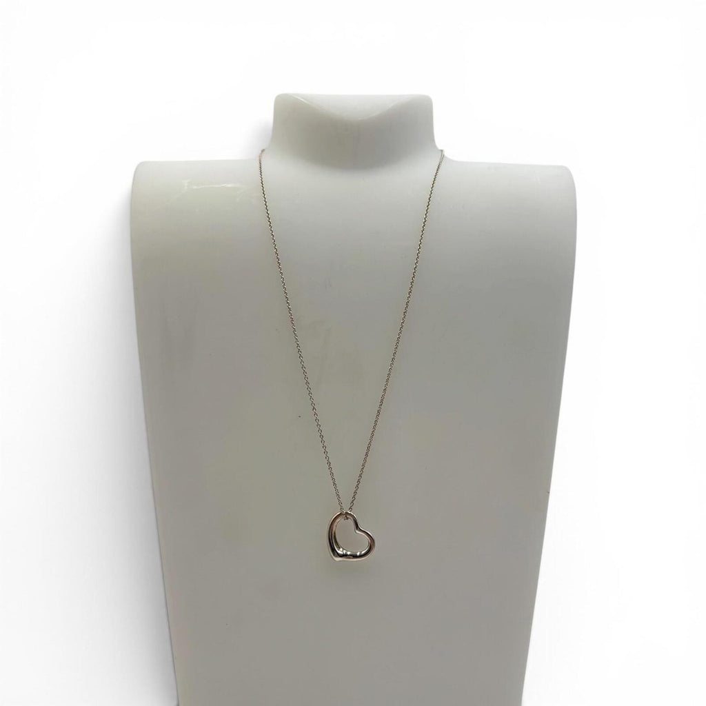 Tiffany & Co. Elsa Peretti Open Heart Pendant Necklace