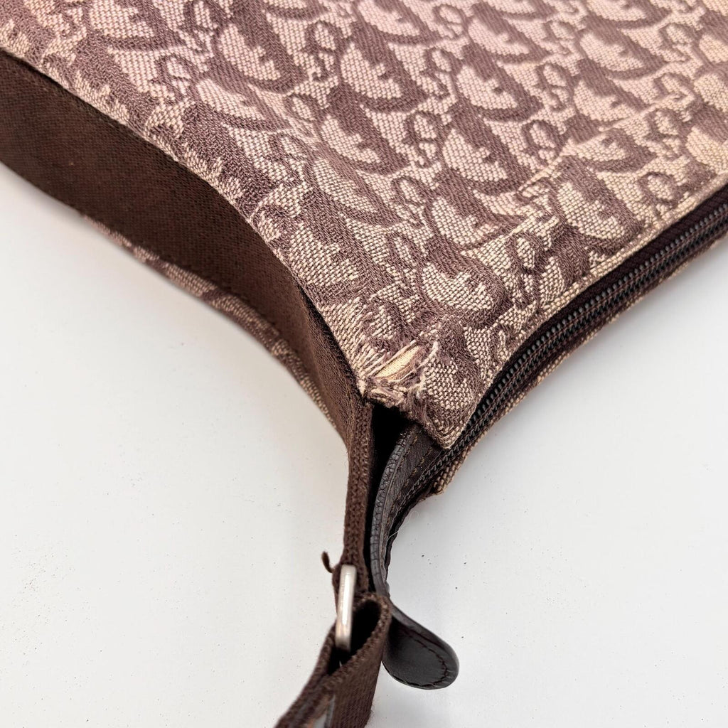 Christian Dior Trotter Canvas Crossbody Messenger Bag Brown Monogram