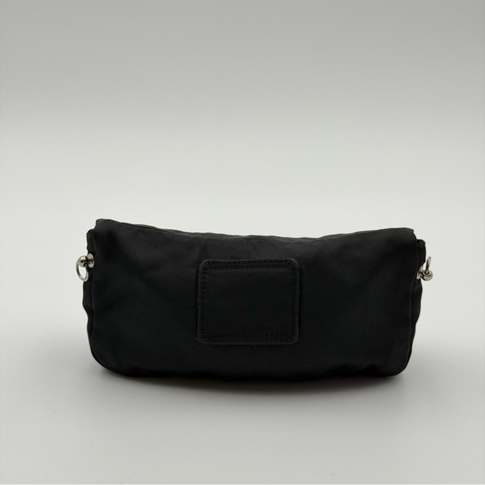Christian Dior Vintage Nylon Malice Shoulder Bag – Black