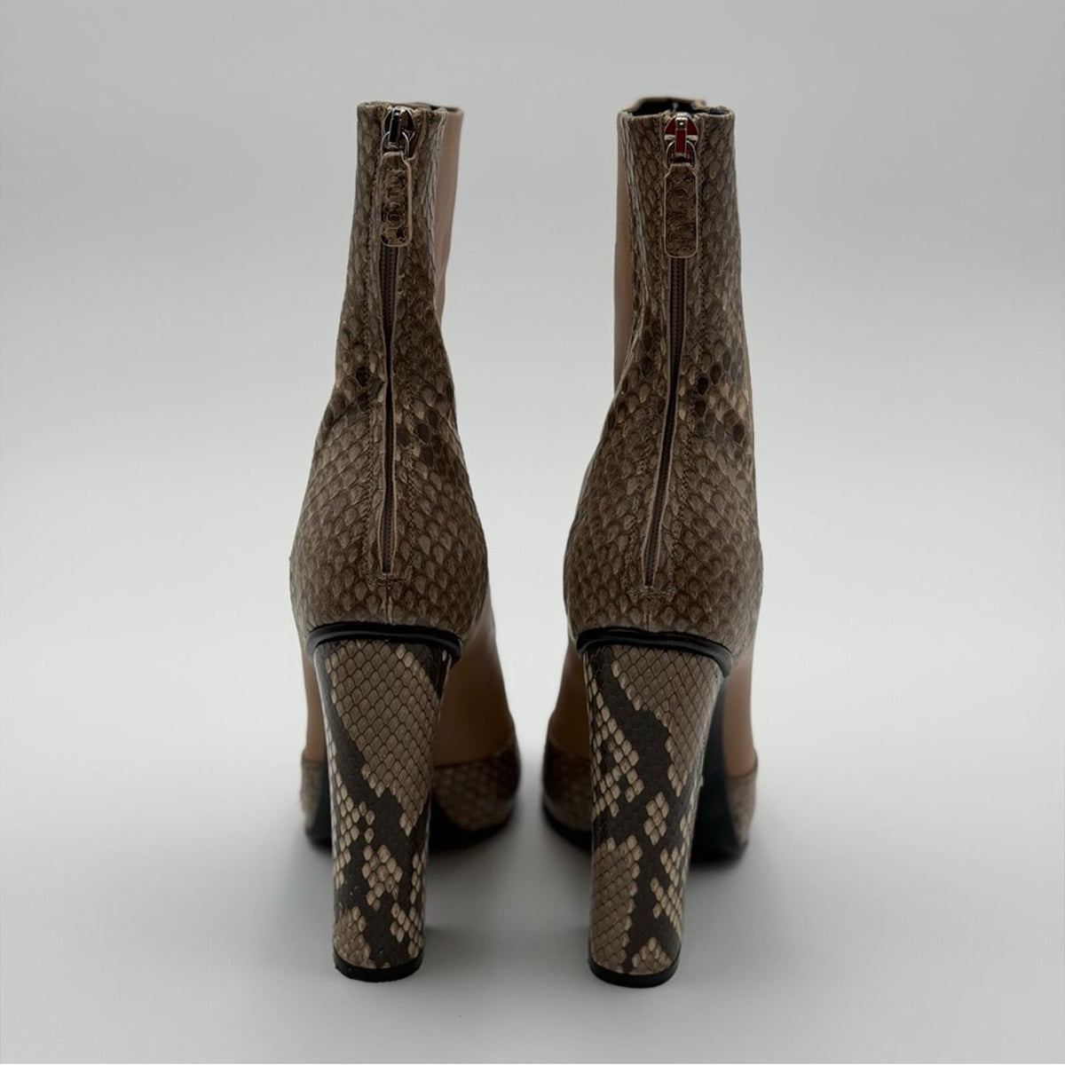 Gucci Python & Leather Ankle Boots – Size 37