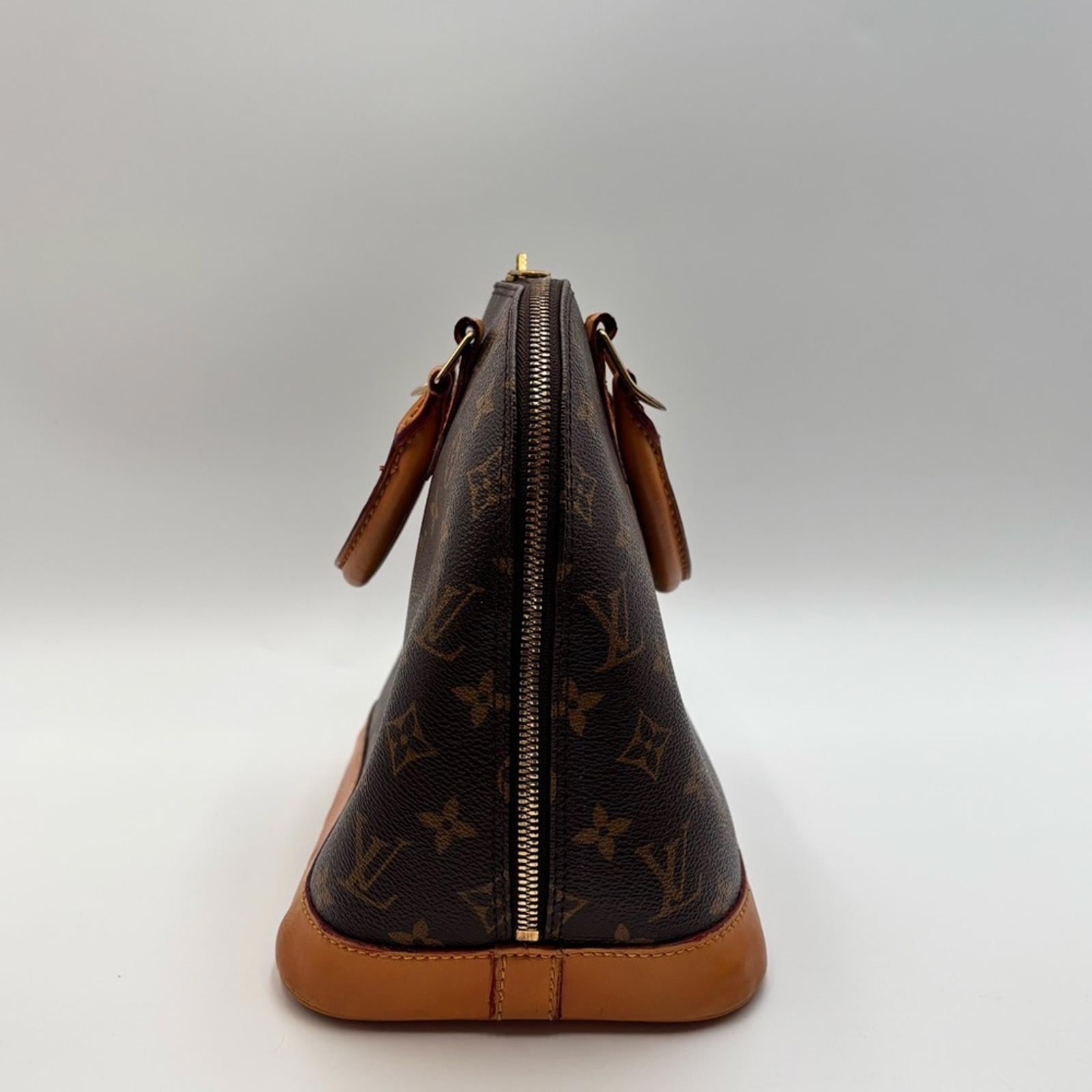 Louis Vuitton Alma PM Monogram Handbag Brown Canvas