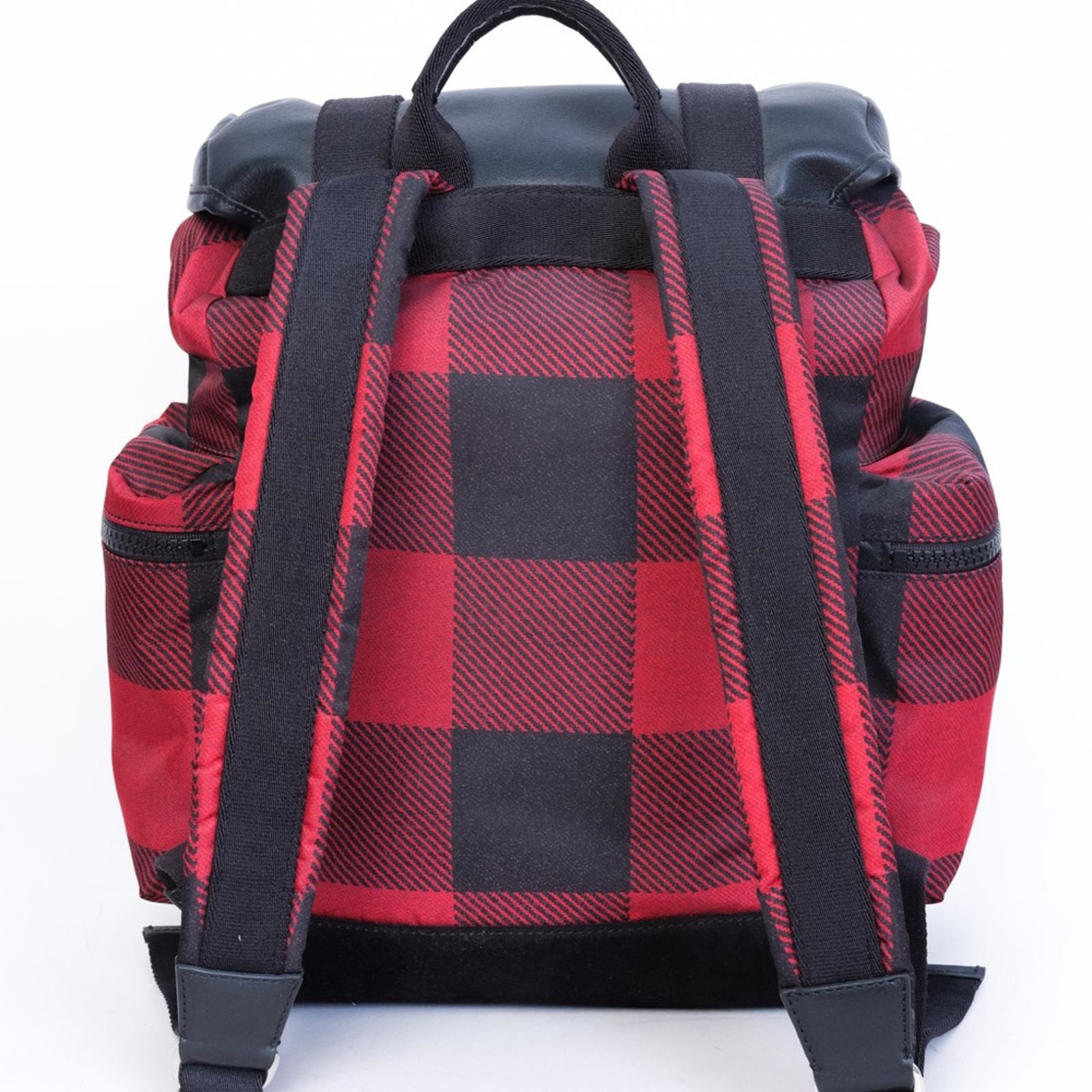 DSQUARED2 Plaid Red and Black Backpack